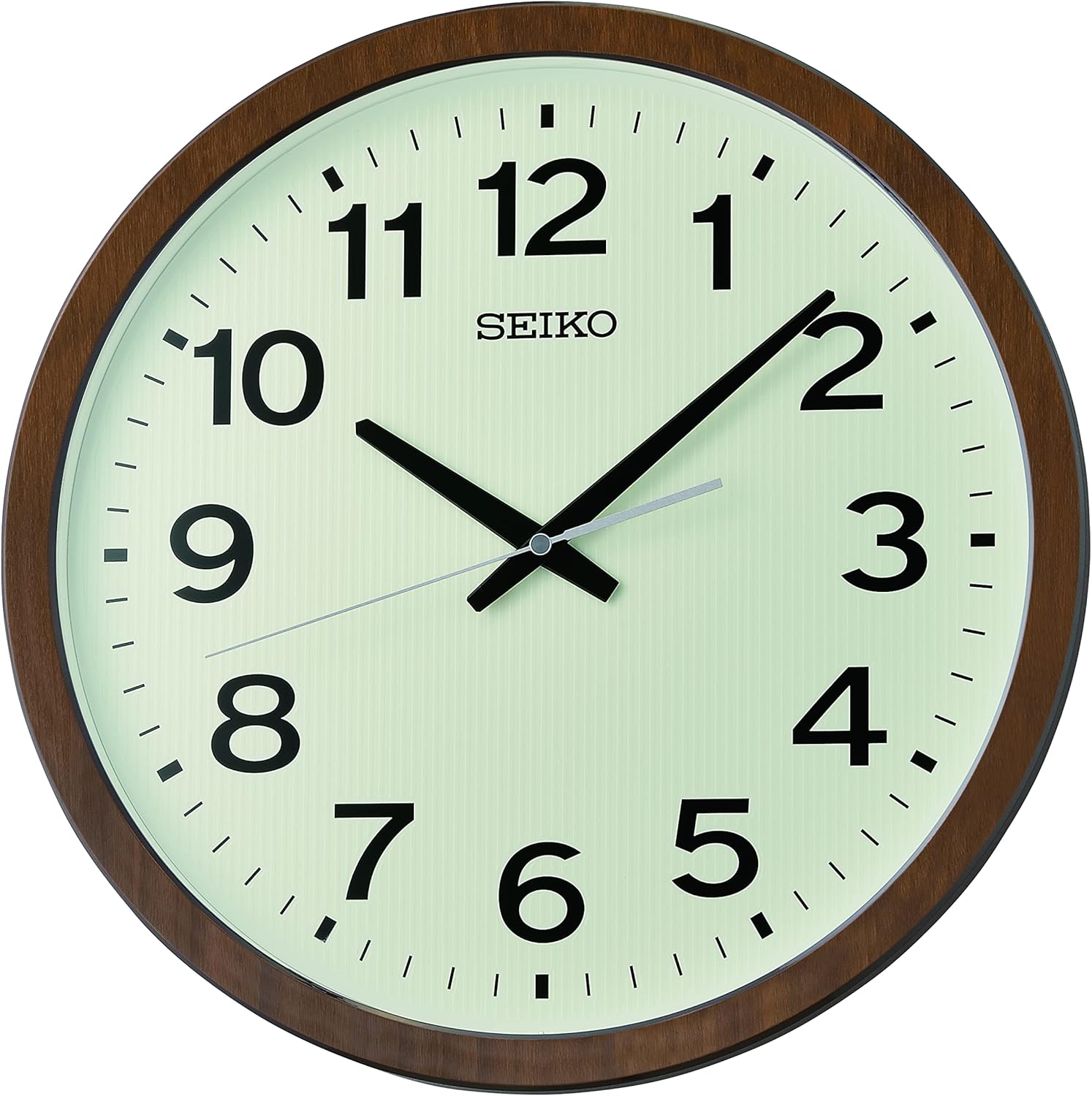 Seiko Reloj de pared Ukan de 16 pulgadas, marrón