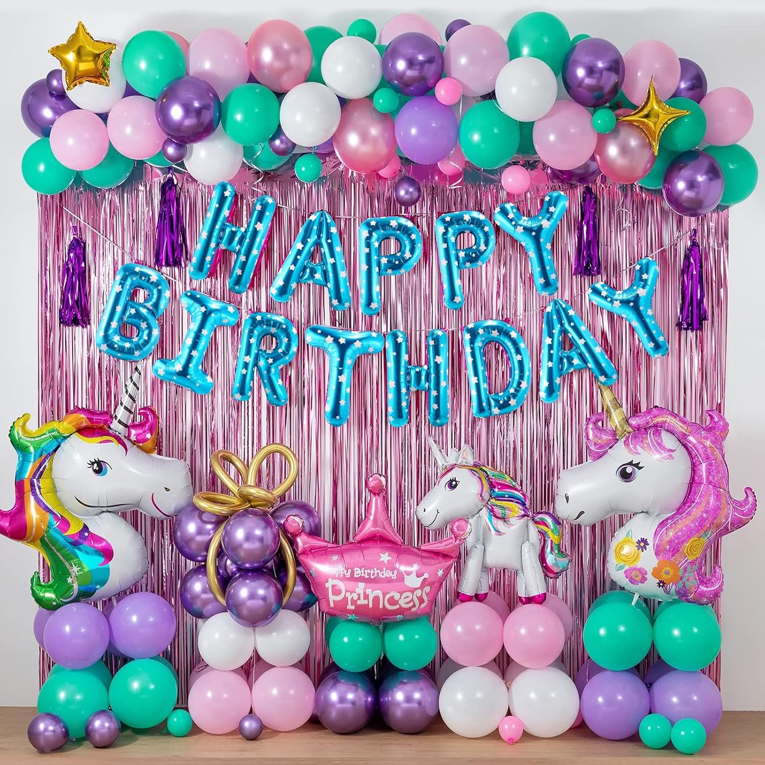 Cartel de feliz cumpleaños, 13 letras de papel de aluminio de Mylar de 16 pulgadas, globos para decoración de fiesta de cumpleaños para niños y