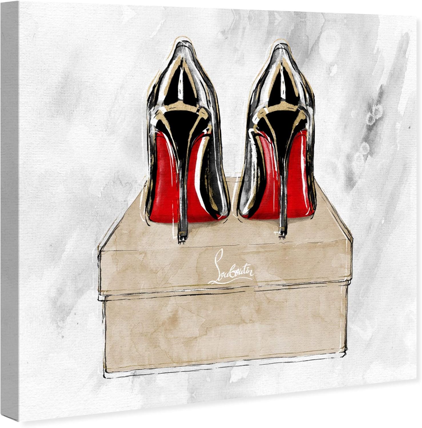 The Oliver Gal Artist Co. Lienzo decorativo para pared de moda y glamour con tacones rojos zapatos rojos
