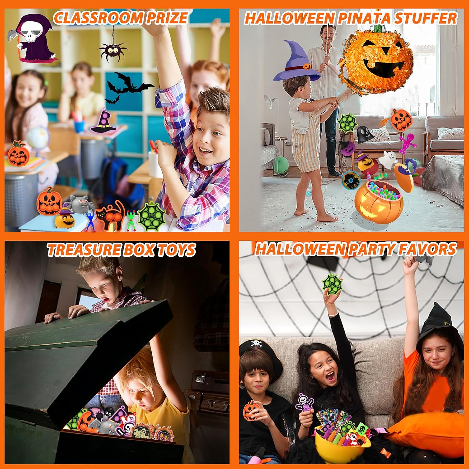 Recuerdos de fiesta de Halloween para niños, juguetes de Halloween a granel, rellenos de bolsas de regalos de Halloween, recuerdos de Halloween para