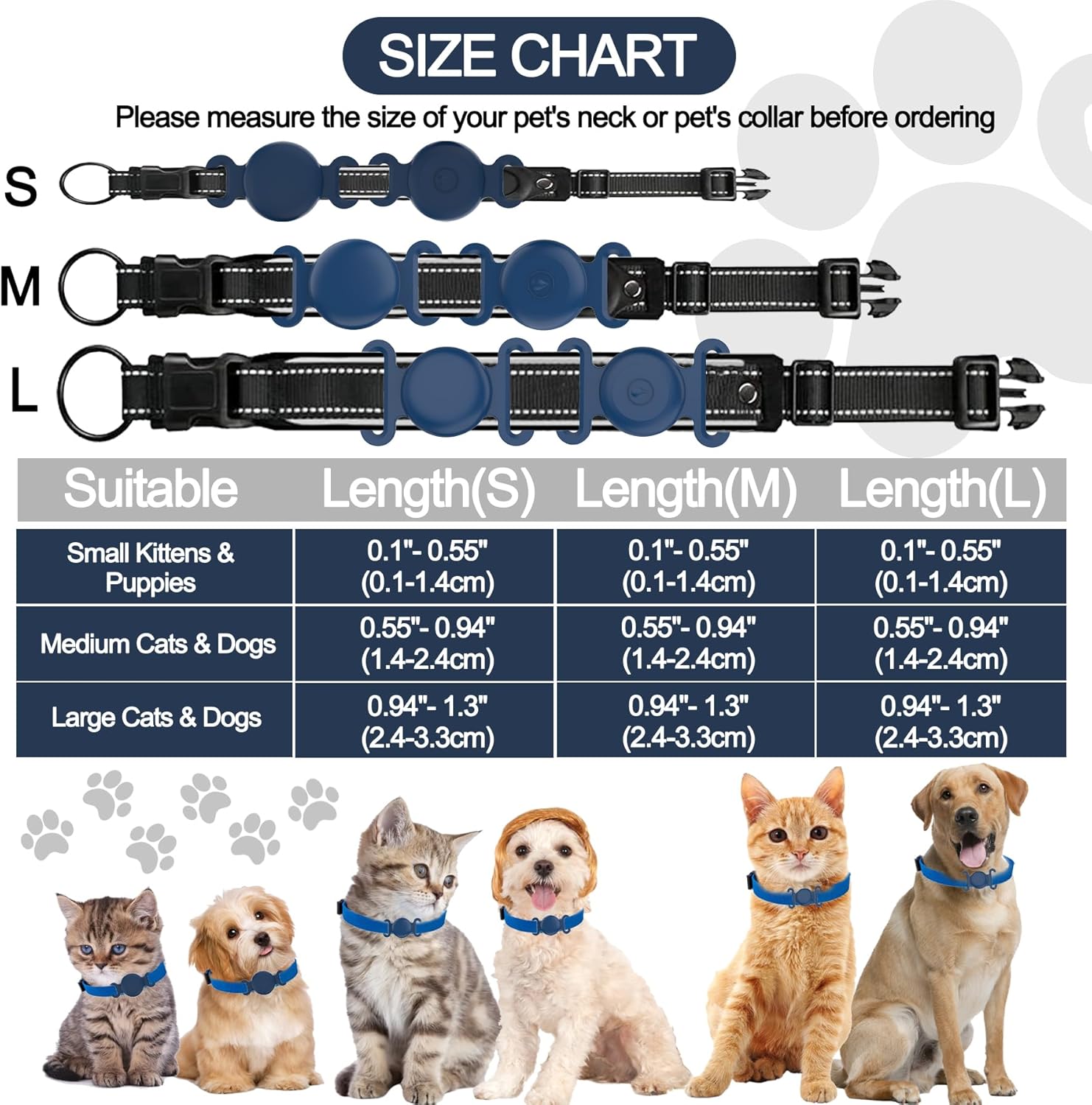 Paquete de 2 soportes impermeables IPX8 para collar de perro, funda de aire oculta para GPS, collar de cachorro, gatito y gato, funda de silicona