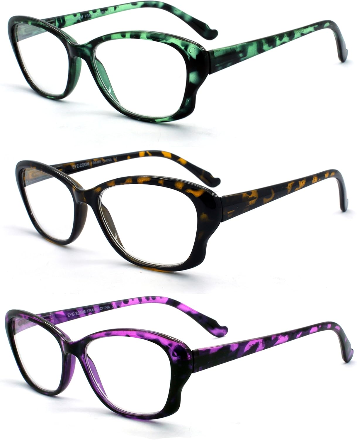 EYE ZOOM Paquete de 3 gafas de lectura estilo ojo de gato para mujer