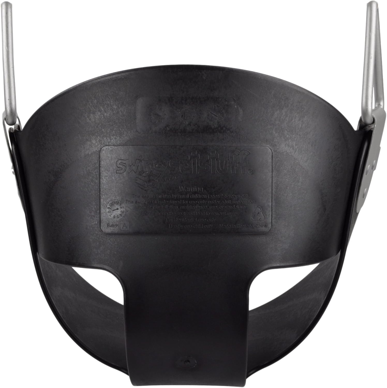 Swing Set Stuff Half Bucket – Solo asiento- con adhesivo SSS, color negro