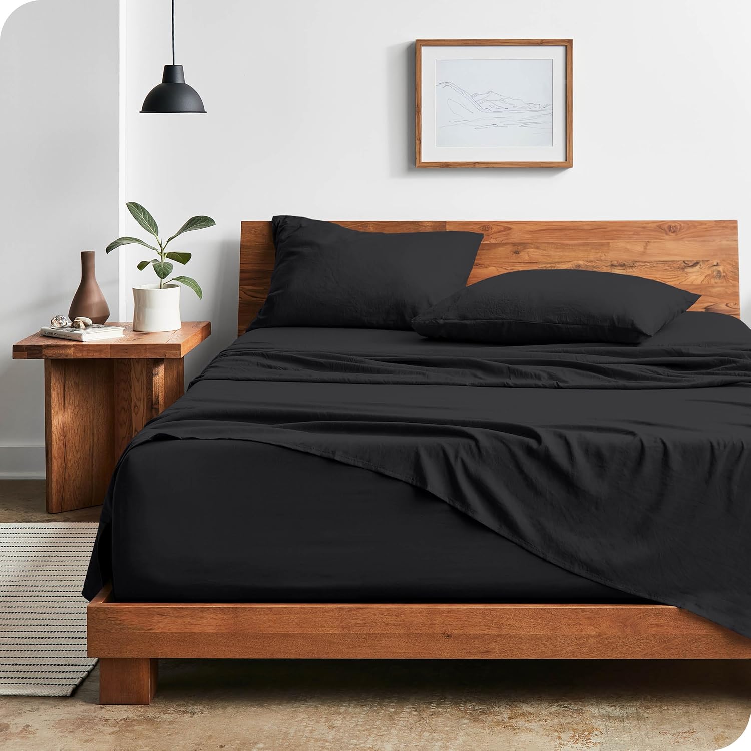 Bare Home Juego de sábanas de microfibra ultrasuave de 1800 hilos lavadas, increíble suavidad, bolsillo profundo, sábanas y fundas de almohada
