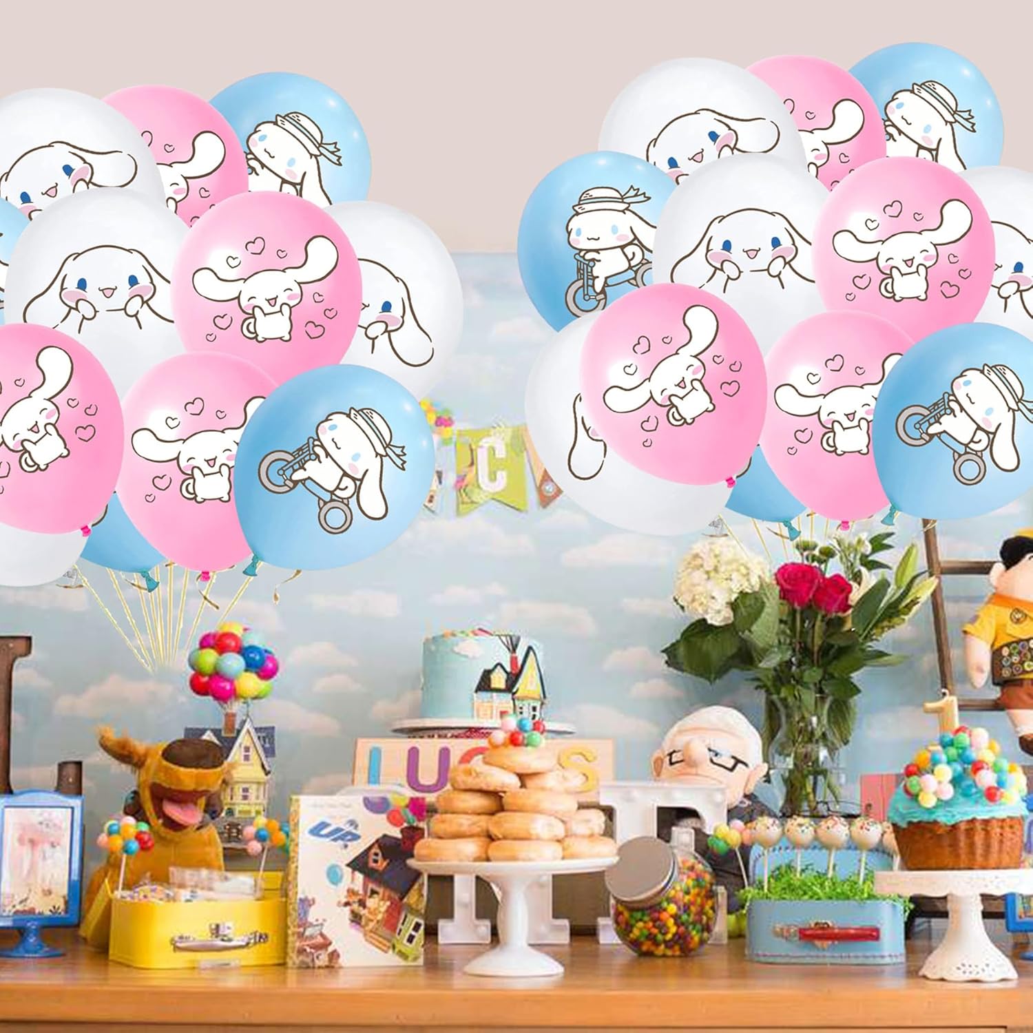 Cimn-amorill – Globos de papel de aluminio, 31 globos de aluminio para decoración de fiesta de cumpleaños de perro de dibujos animados Sann-rio