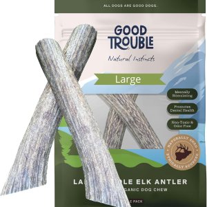 Good Trouble Pets Premium Wild Elk Astas masticables para perros (paquete de 2) Huesos duraderos para perros masticadores agresivos, masticables de Good Trouble Pets Premium Wild Elk Astas masticables para perros (paquete de 2) Huesos duraderos para perros masticadores agresivos, masticables de