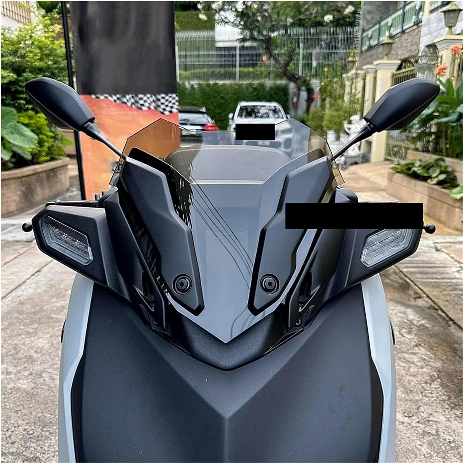 Alerón de motocicleta para parabrisas de motocicleta, accesorios de pantalla para Yamaha XMAX300 Xmax 300 X-MAX 300 (color blanco)