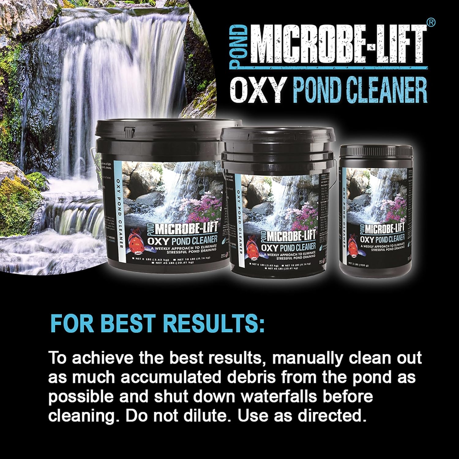 MICROBE-LIFT OPCSM Oxy Pond – Tratamiento limpiador para estanques, fuentes y jardines acuáticos, limpia profundamente los desechos ligeros a