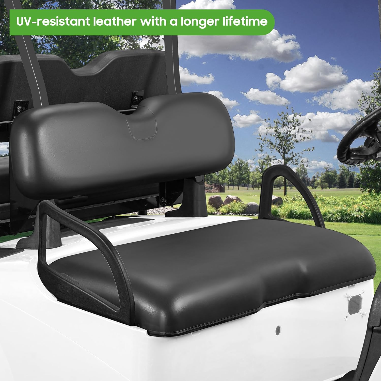 Kit de montaje del asiento delantero del carrito de golf para EZGO RXV 2008-up, cojines inferiores del asiento del estilo de fábrica y respaldo del