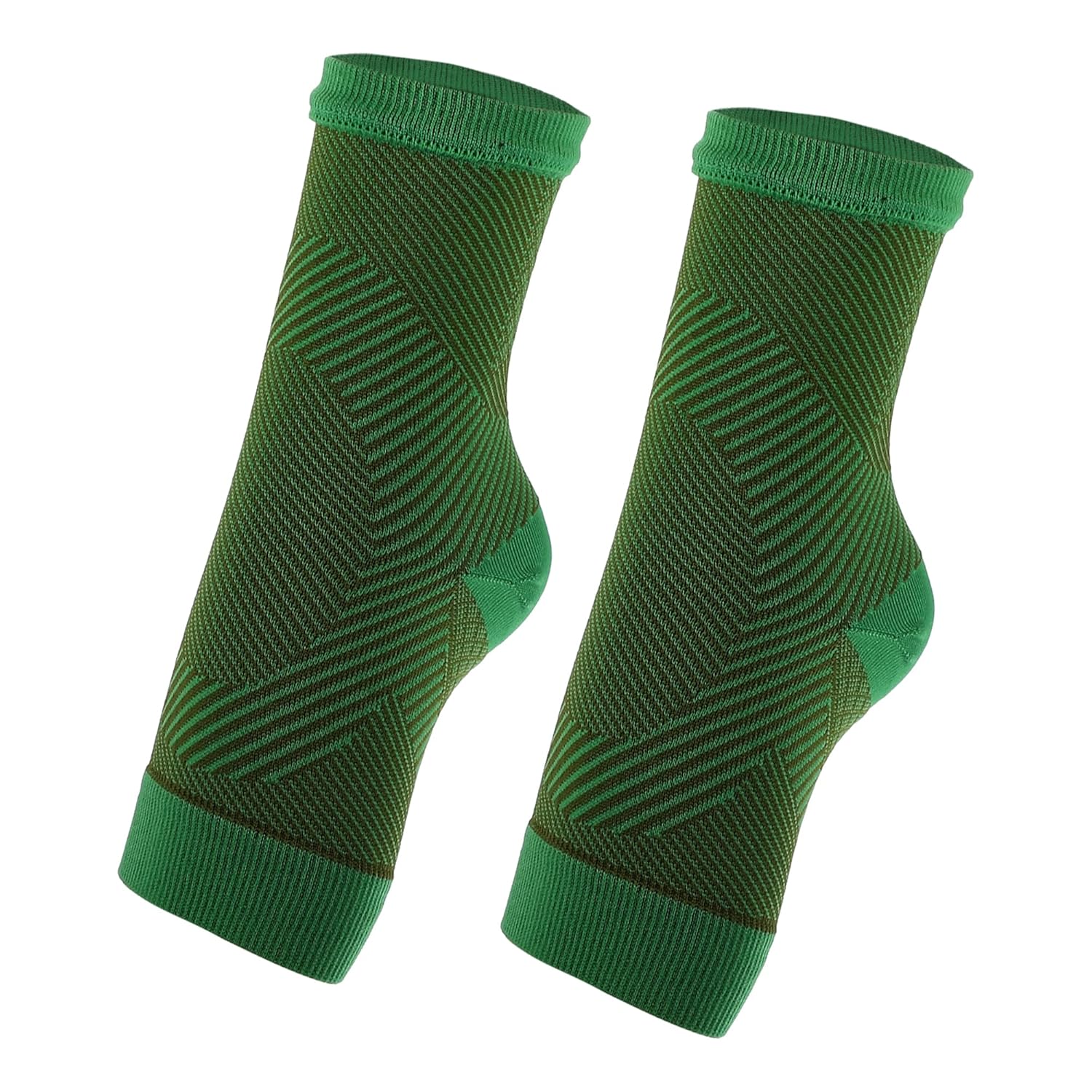 VOCOSTE 1 par de calcetines de compresión de tobillo, soporte de tobillo de tendón de Aquiles para hombres y mujeres, tendón de Aquiles, verde y