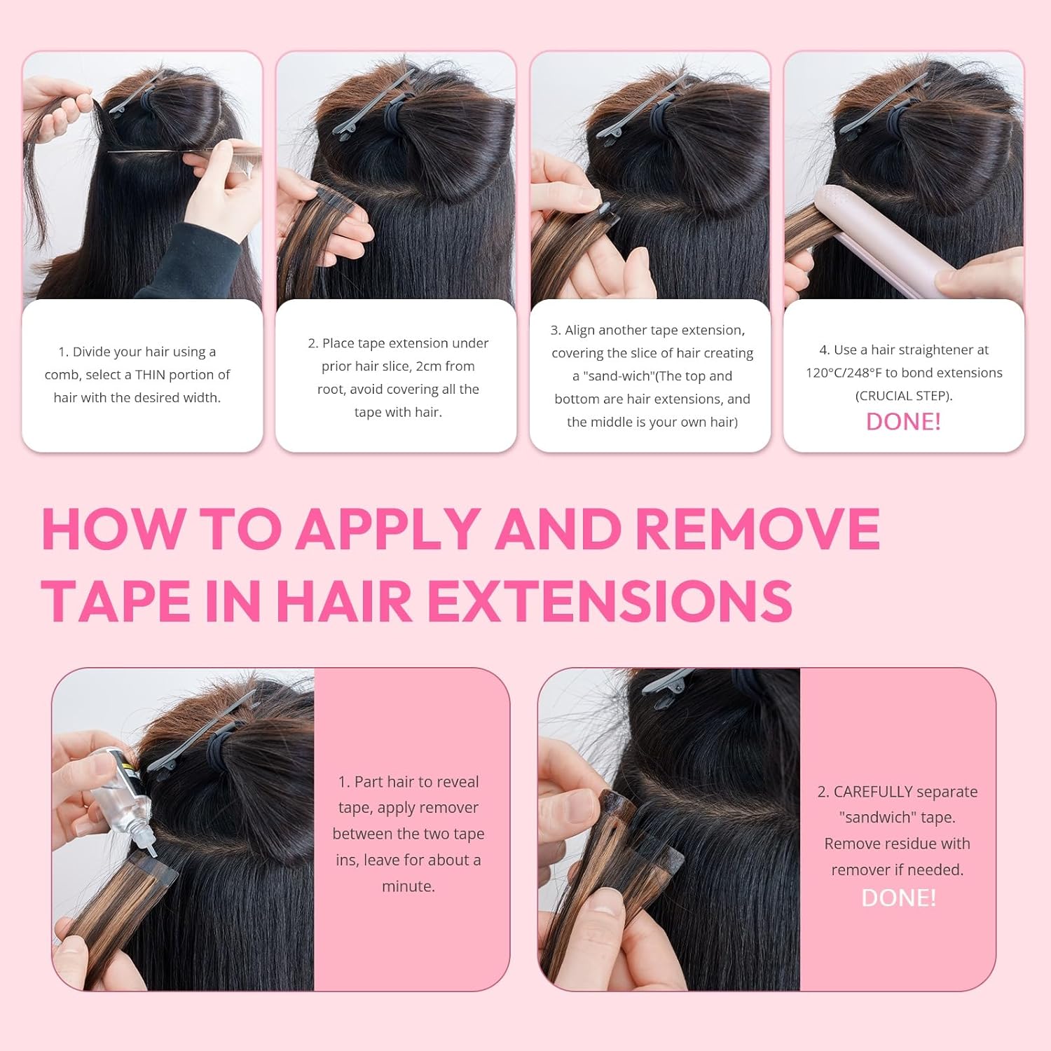 Extensiones de cabello humano con cinta, color rubio claro con reflejos rubio dorado, 20 unidades, 1.76 onzas, extensiones de cabello humano real