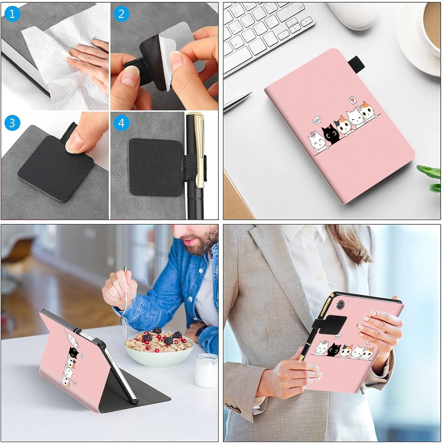 Funda para Kindle Fire HD 10 y Fire HD 10 Plus (11 generación, versión 2021) Rossy Slim ajustable de 10.1 pulgadas con soporte inteligente con