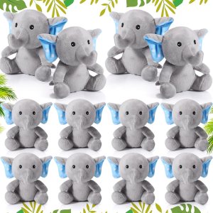 12 piezas de mini elefante de peluche de 4 pulgadas, pequeños y lindos juguetes de elefante de bosque suave para niños y niñas, decoración de baby 12 piezas de mini elefante de peluche de 4 pulgadas, pequeños y lindos juguetes de elefante de bosque suave para niños y niñas, decoración de baby