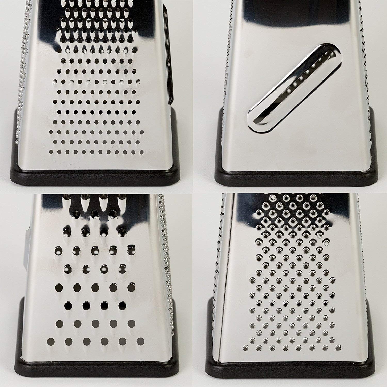 Oliver & Kline Rallador en caja, tecnología de deslizamiento de superficie de caja de acero inoxidable y rallador de rebanador de verduras con