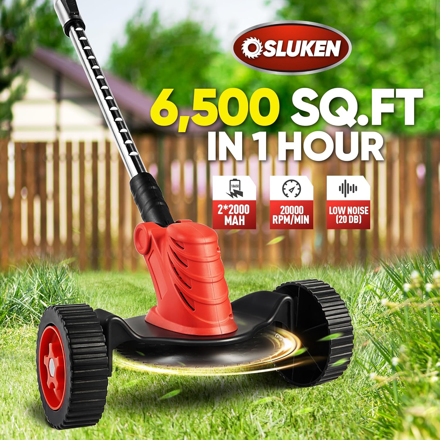Weed Eater – Wacker eléctrico inalámbrico alimentado por batería, sin cuerdas, 21 V, 3 en 1, de bajo ruido, sin cuerdas, ligero, para el hogar,
