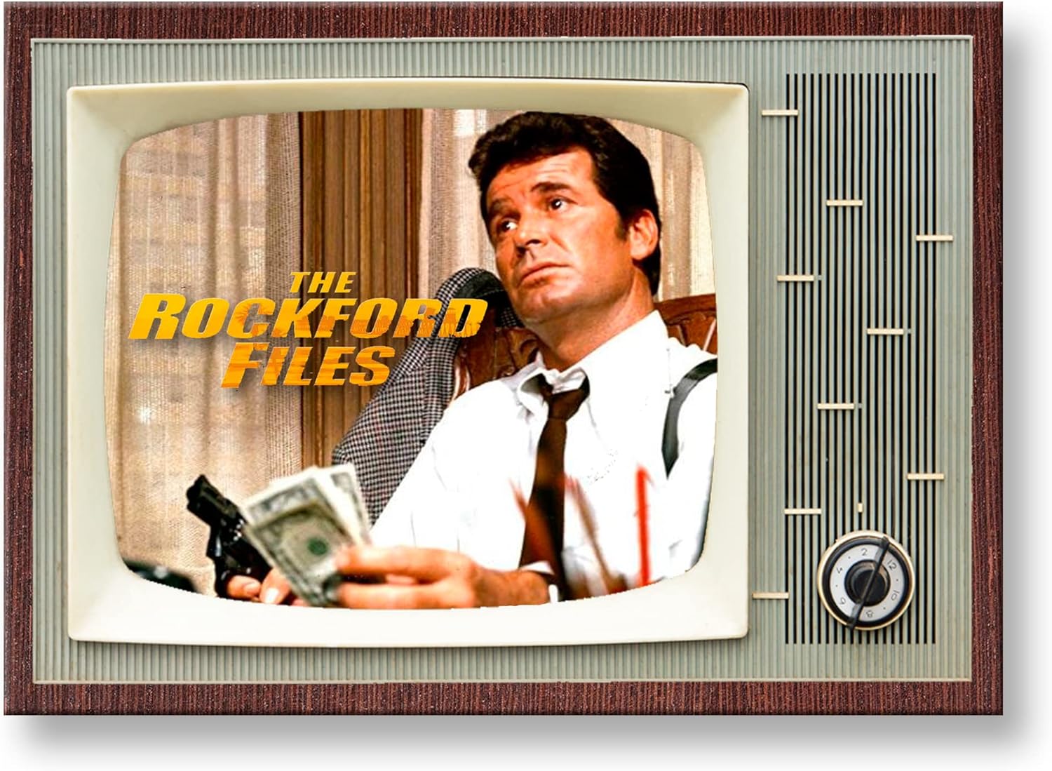 The Rockford Files – Imán retro para refrigerador de TV