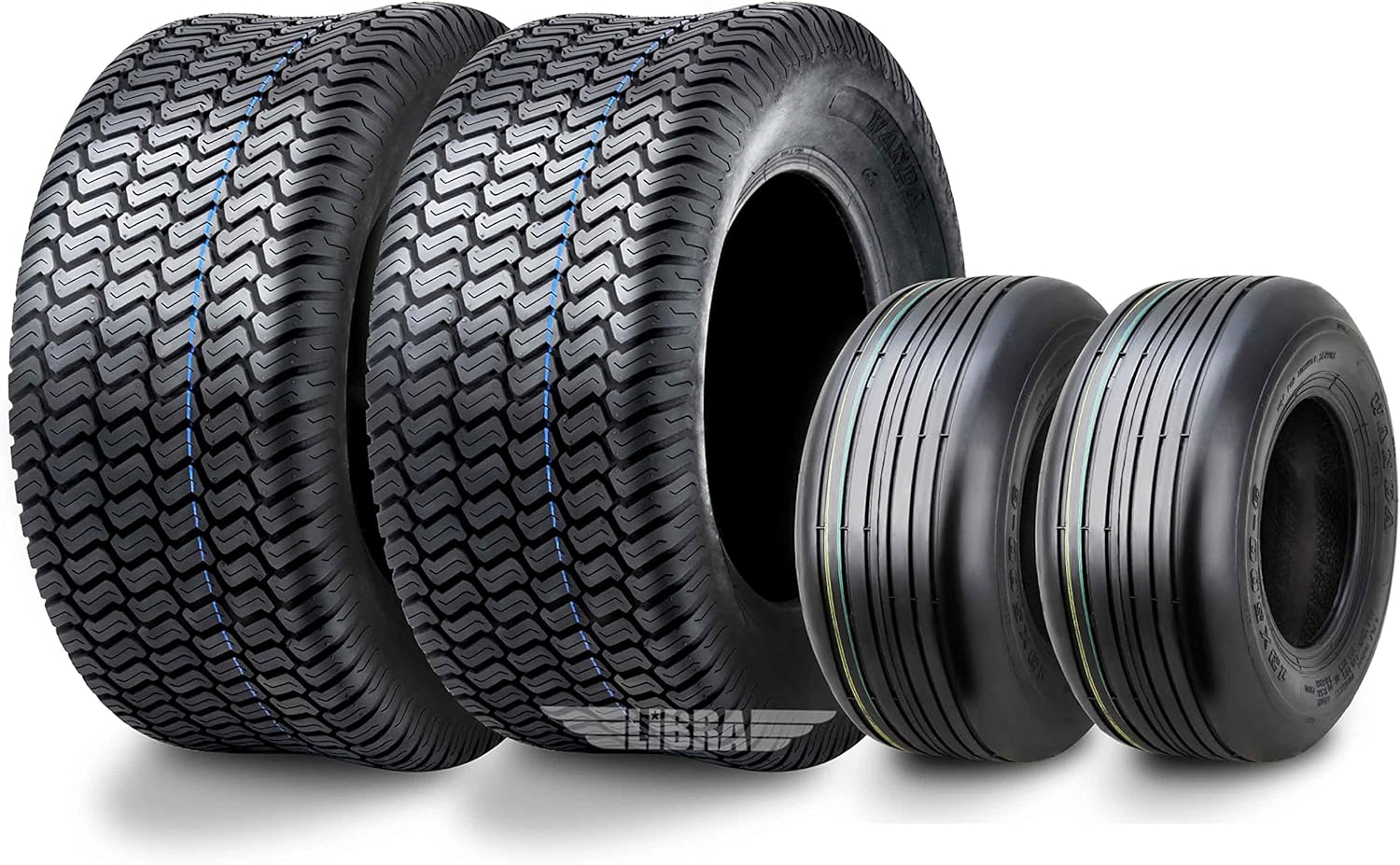 WANDA Juego de 4 neumáticos de césped para cortacésped de giro cero 13×5-6 delanteros y 23×9.5-12 traseros4PR -1308013047