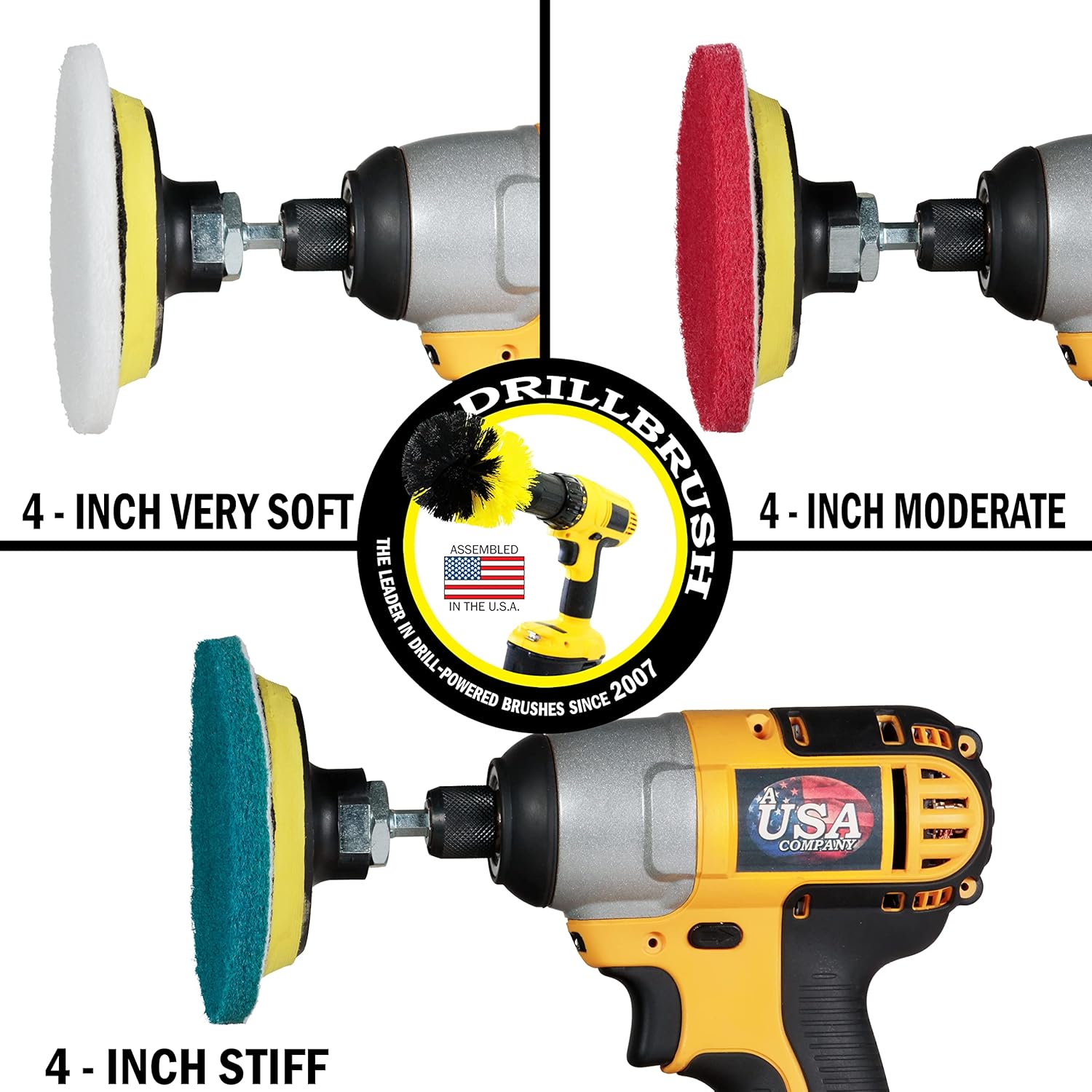 Cepillo de limpieza Drillbrush – Accesorio para cepillo de taladro – Limpieza de piedras – Cepillo de limpieza profunda – Cepillo limpiador de