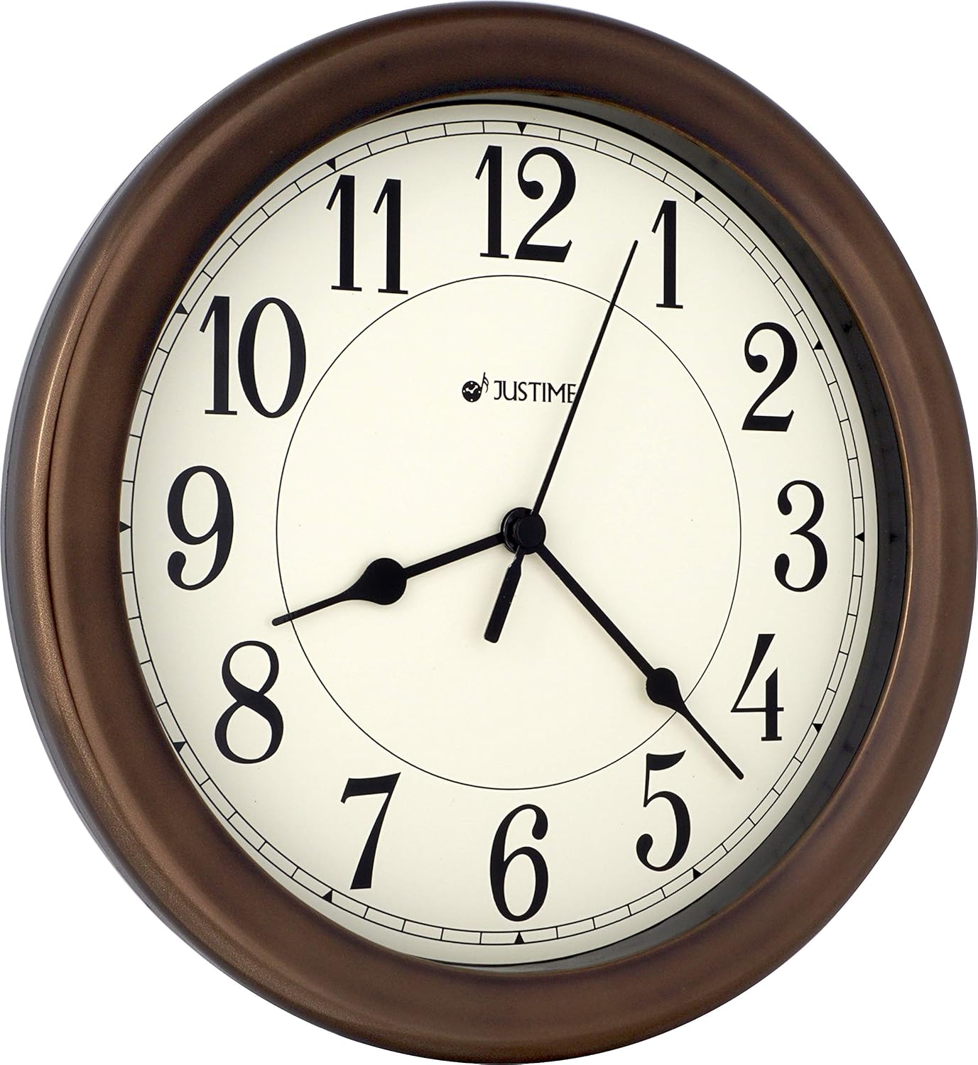Reloj de pared decorativo de plástico beige de 8.5 pulgadas, fácil de leer, resistente al agua, especial para espacios pequeños, oficina, barcos, RV