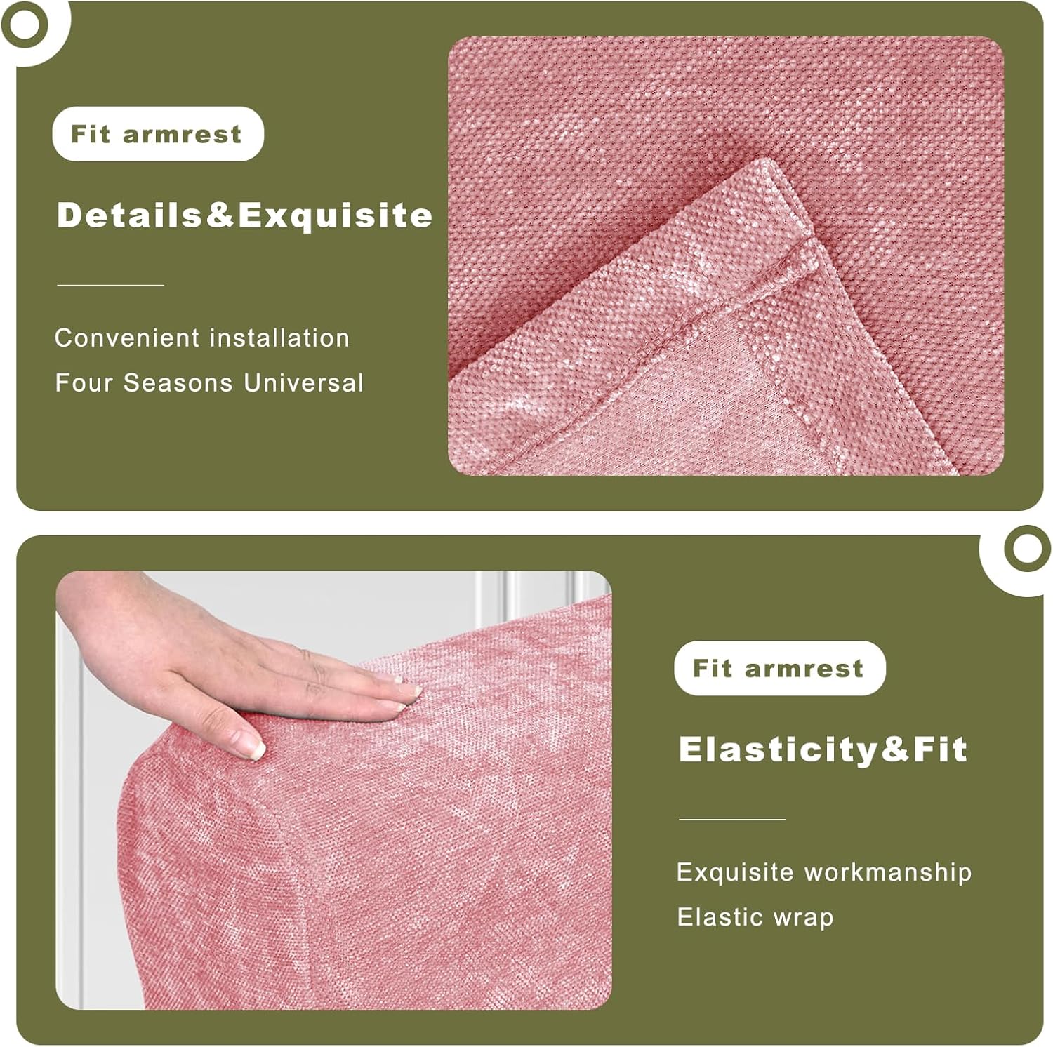 NILUOH Fundas elásticas para reposabrazos de sofá, fundas de reposabrazos para sillas, fundas de sillón para brazos, protector de muebles para sofá