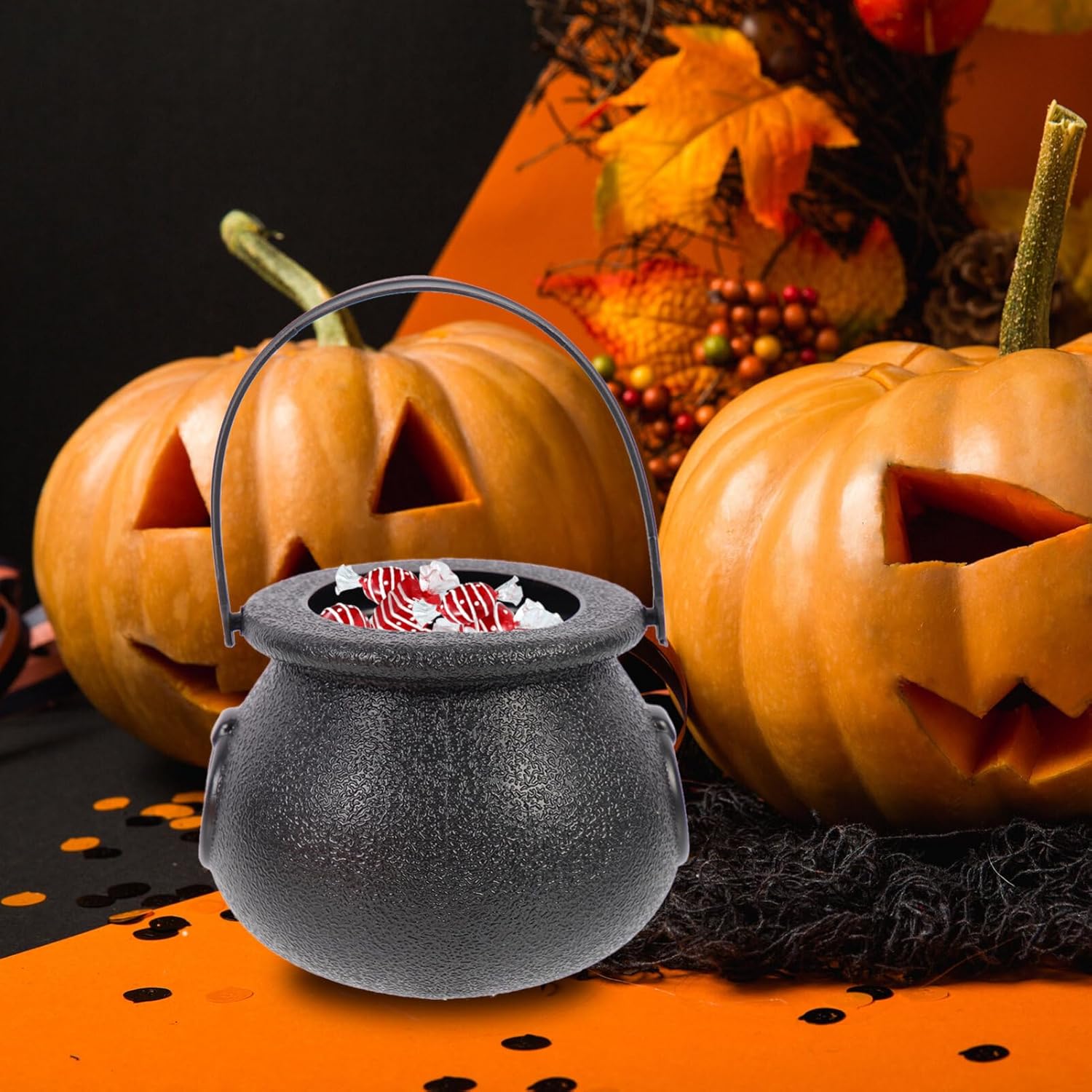 Kichvoe Cubo de golosinas de Halloween s Contenedor de dulces de Halloween