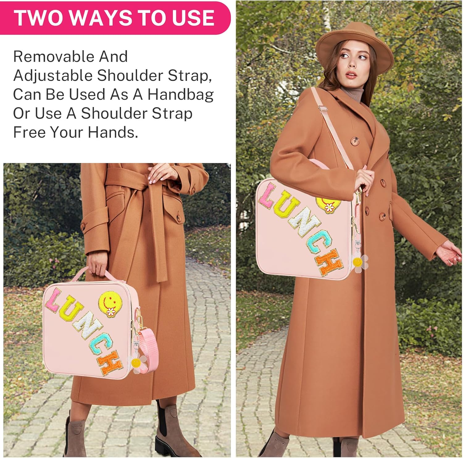 Lonchera aislada para niñas, lonchera preparatoria para niñas adolescentes, bonita bolsa de almuerzo para niñas para niños, bolsa enfriadora grande