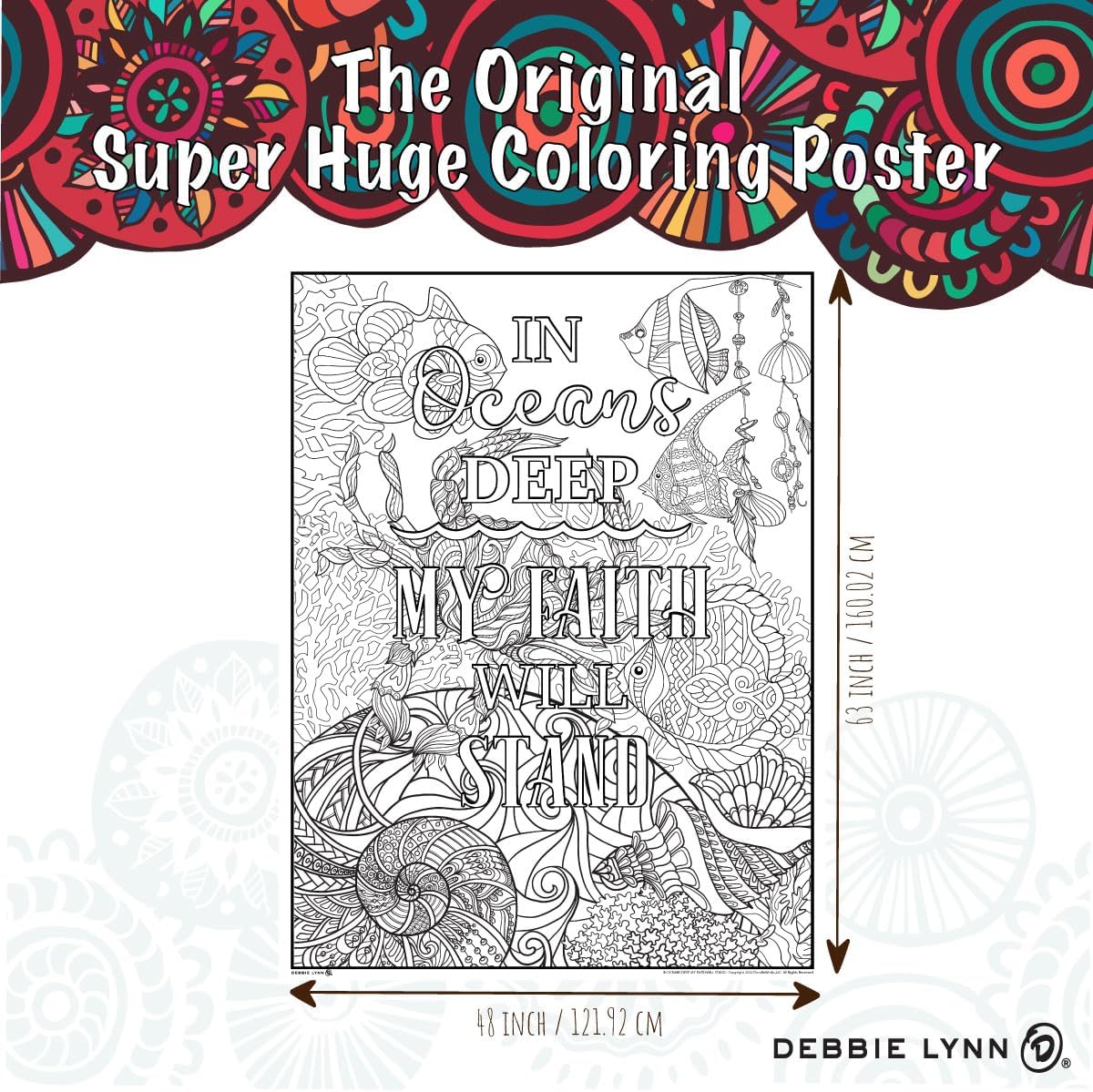 Debbie Lynn  El póster original jumbo para colorear. Enorme formato de 48 x 63 pulgadas, el más grande del mercado. Elige entre 12 grandes diseños