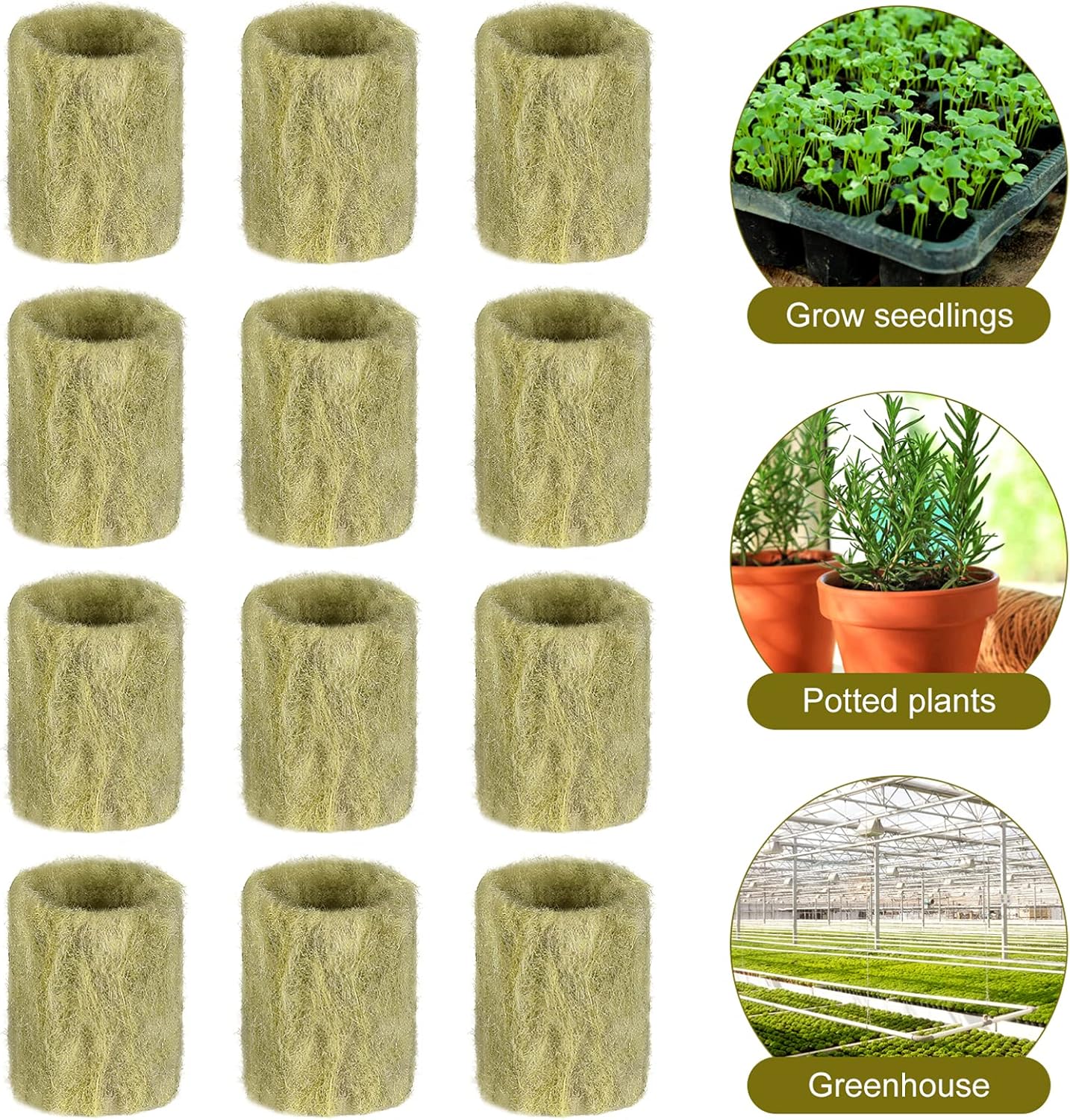 Cabilock Enchufes de inicio, 20 Uds. Enchufes rápidos para rooter, macro, suministros de jardinería, medios de planta, tapones redondos hidropónicos