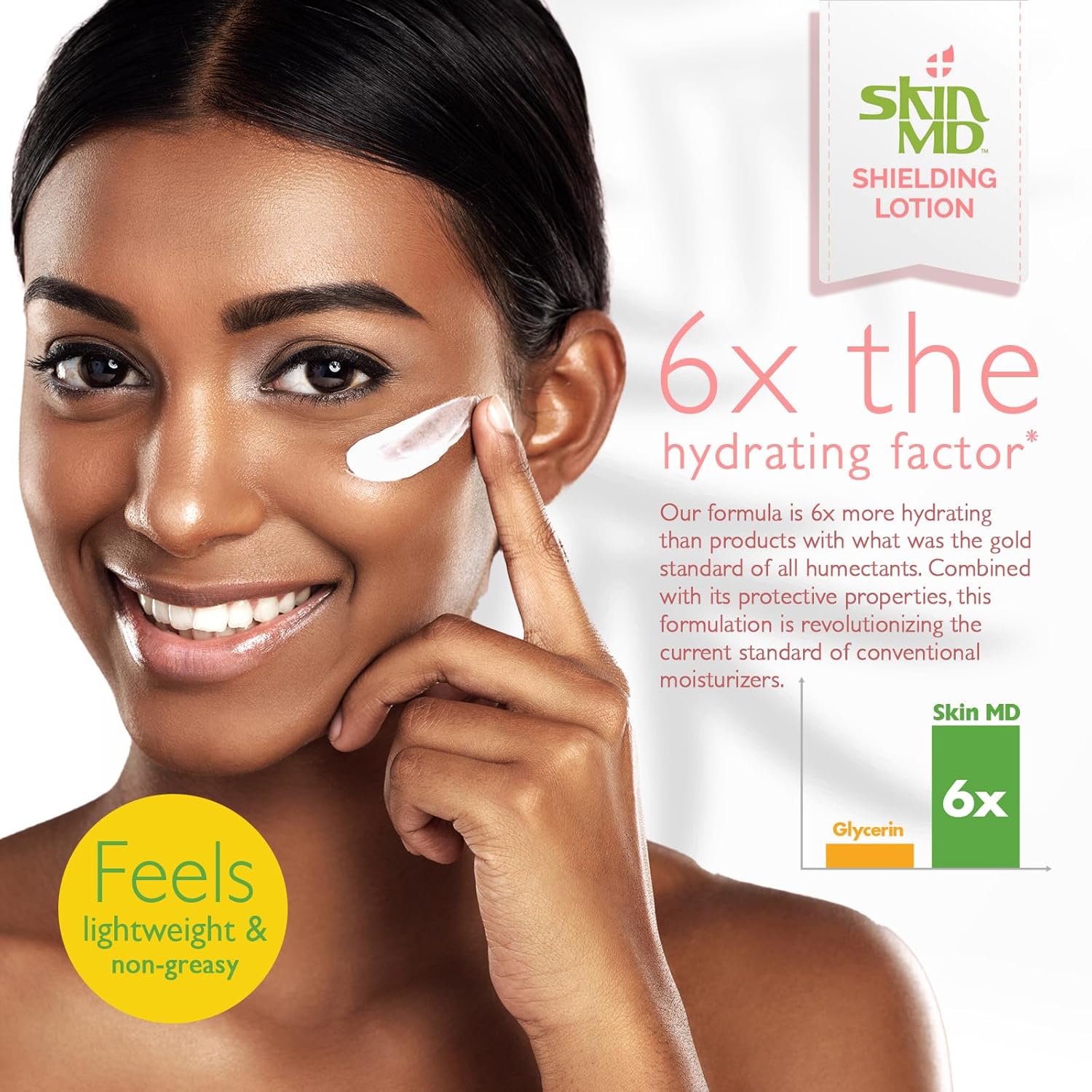 Loción protectora natural para la cara Skin MD, cuerpo y manos, ayuda con eczema y psoriasis El remedio natural a las cosas que secan tu piel
