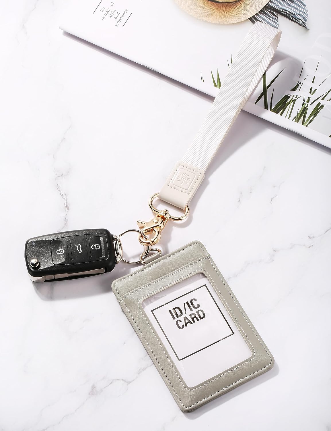 Llavero de muñeca para llaves, diseño original, bonita correa de llavero  Soporte para tarjetas de identificación para llaves de coche
