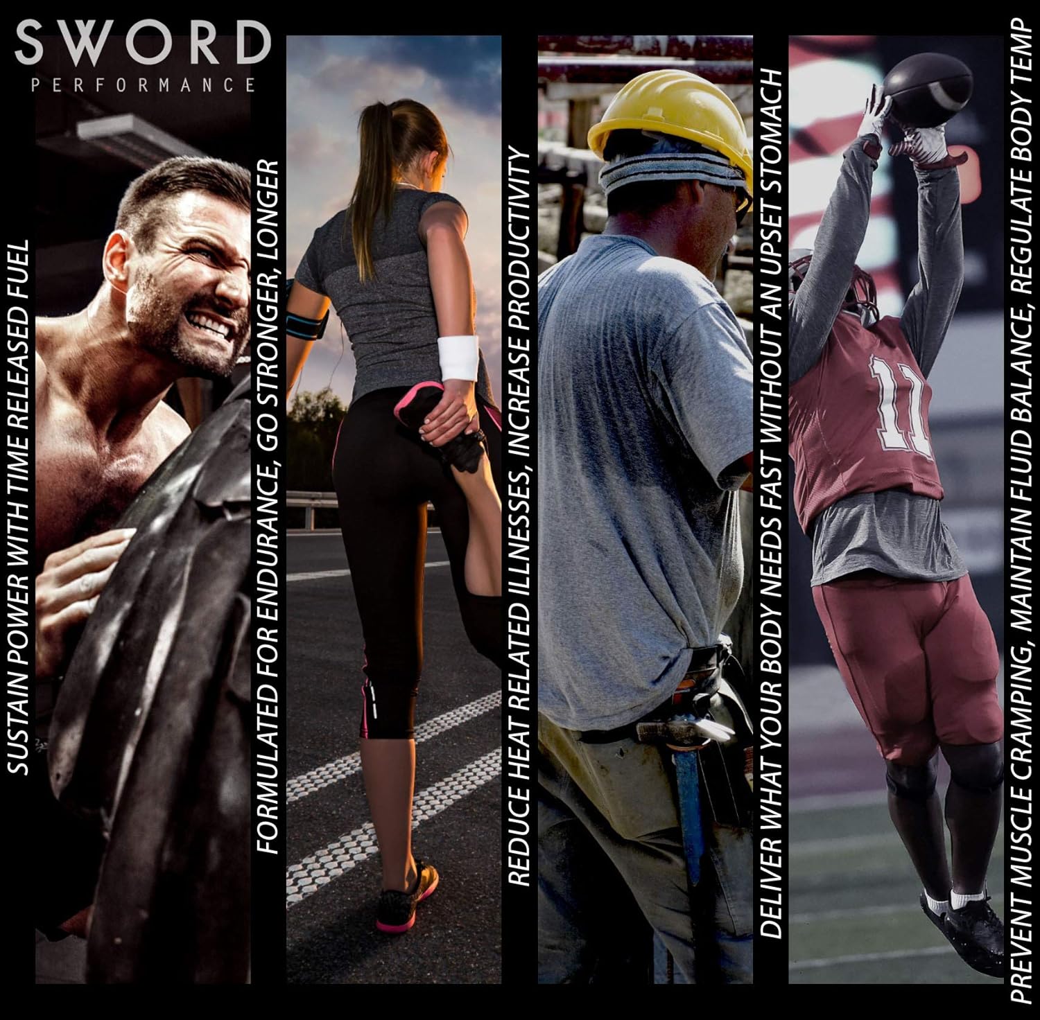 SWORD Performance Polvo de electrolitos, fórmula de energía y resistencia de carbohidratos, mezcla de bebida de hidratación de carbohidratos, 30