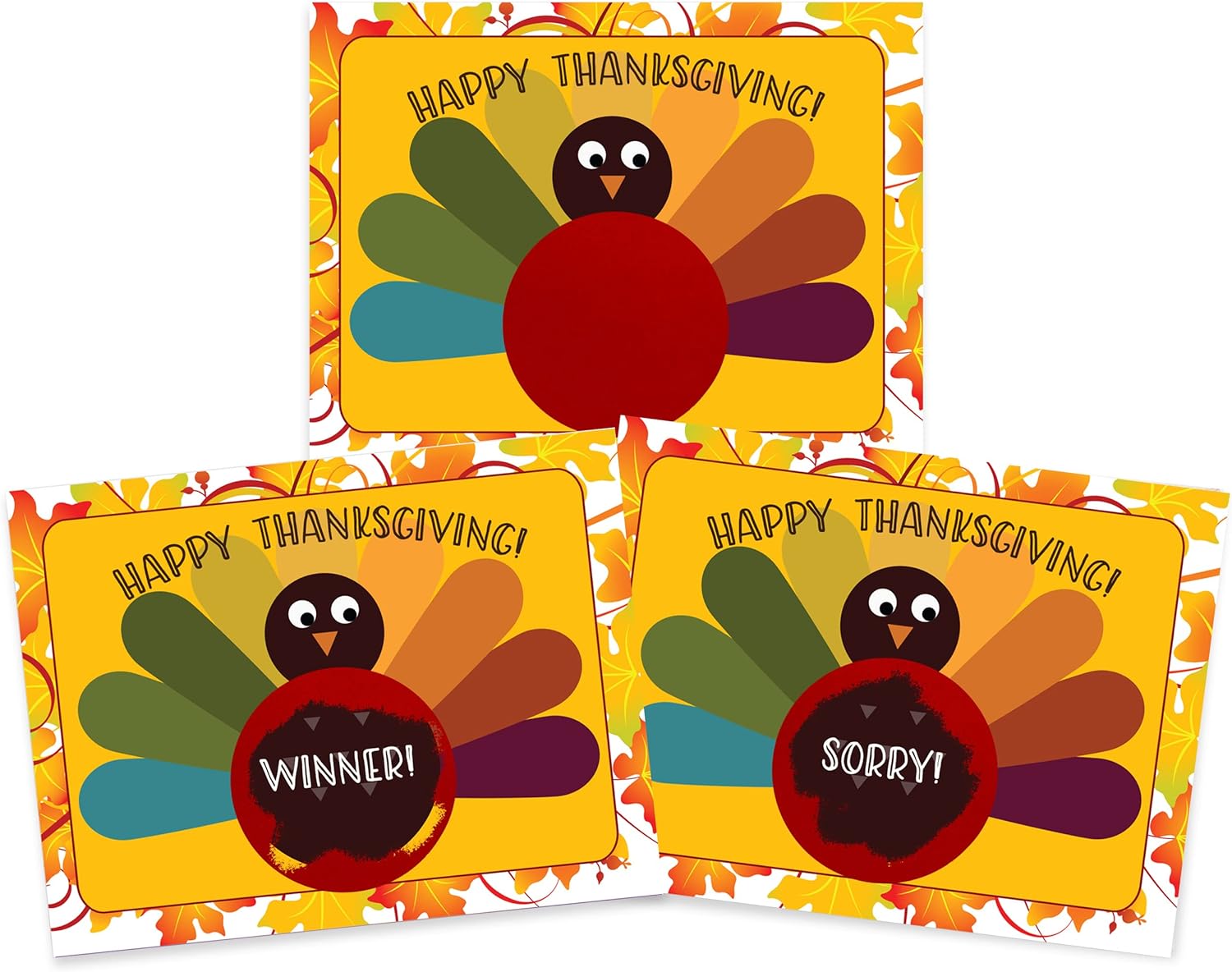 My Scratch Offs – Paquete de 26 tarjetas de rascar para juegos familiares, tarjetas de agradecimiento para pequeñas empresas, juegos de fiesta y