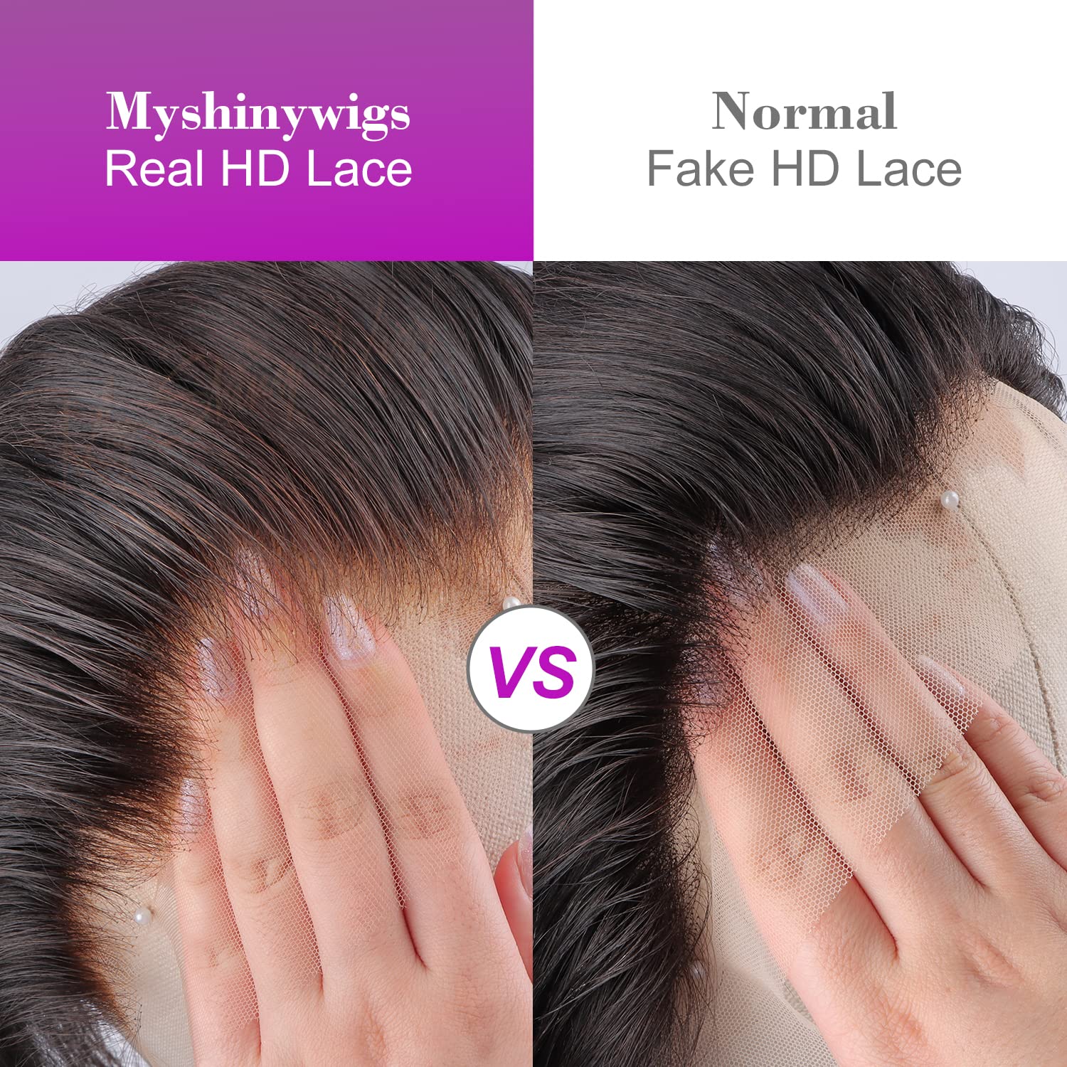 MYSHINYWIGS – Cierre de encaje real HD de 5 x 5 pulgadas, cierre de encaje ondulado, cabello humano virgen, nudos predecolorados con abuelitos,
