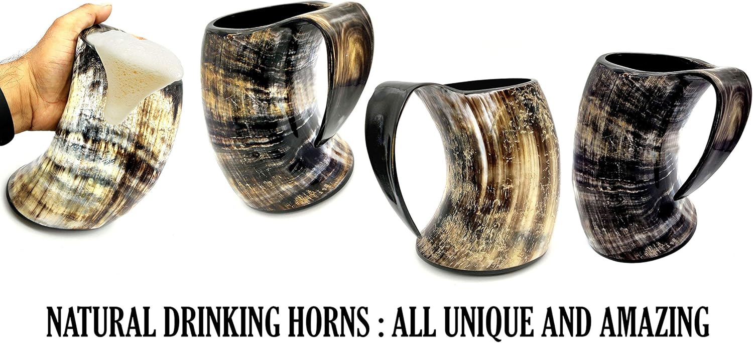 ‘s Vikings Valhalla Cup Cuerno para beber 16 onzas fluidas Jarra Auténtica Medieval Inspirada Nórdico Taza para beber cerveza vino mead ale Vikings