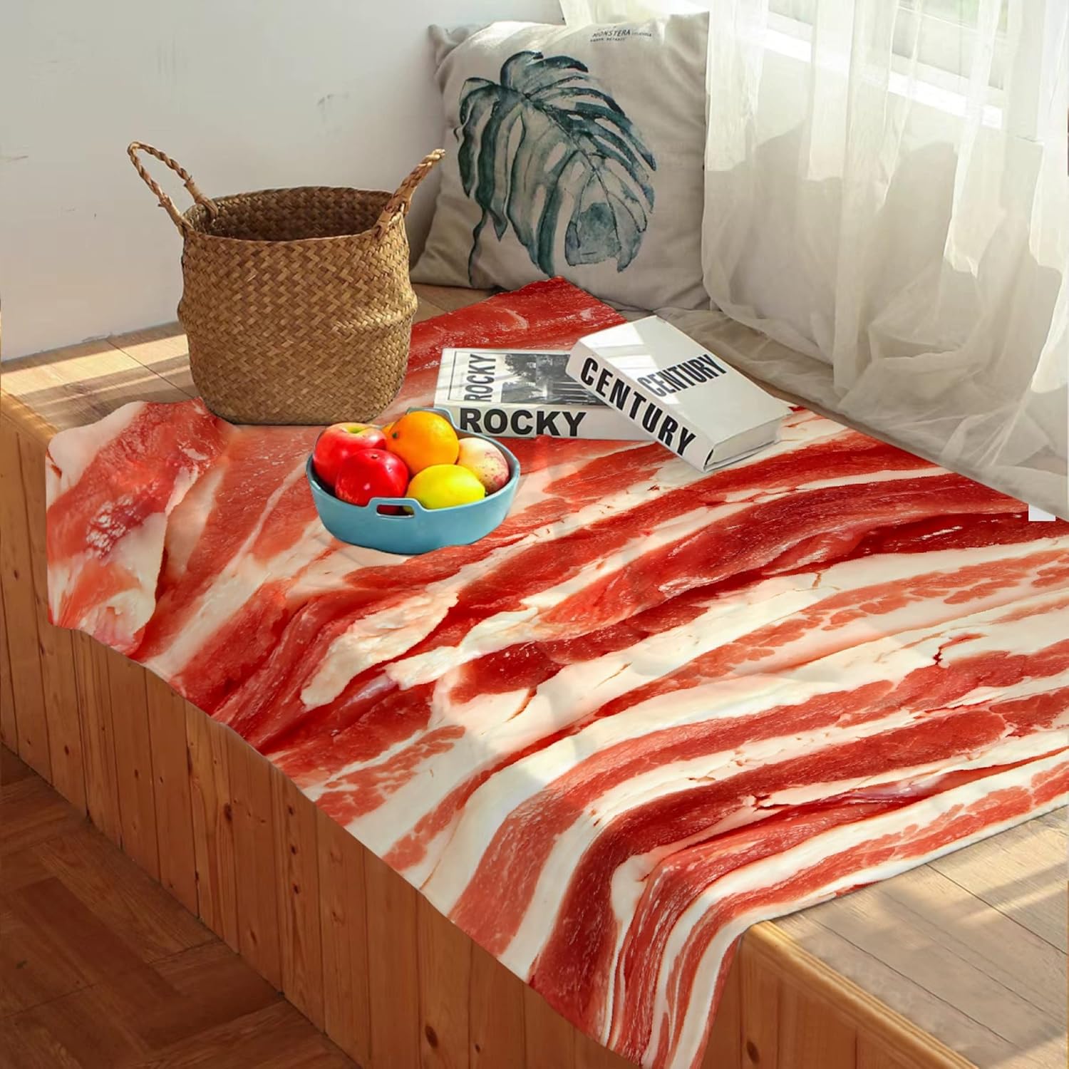 Manta de franela de forro polar súper suave y acogedora Becon manta ligera y cálida para sofá, sala de estar, cama, sofá de viaje, 40 x 30 pulgadas