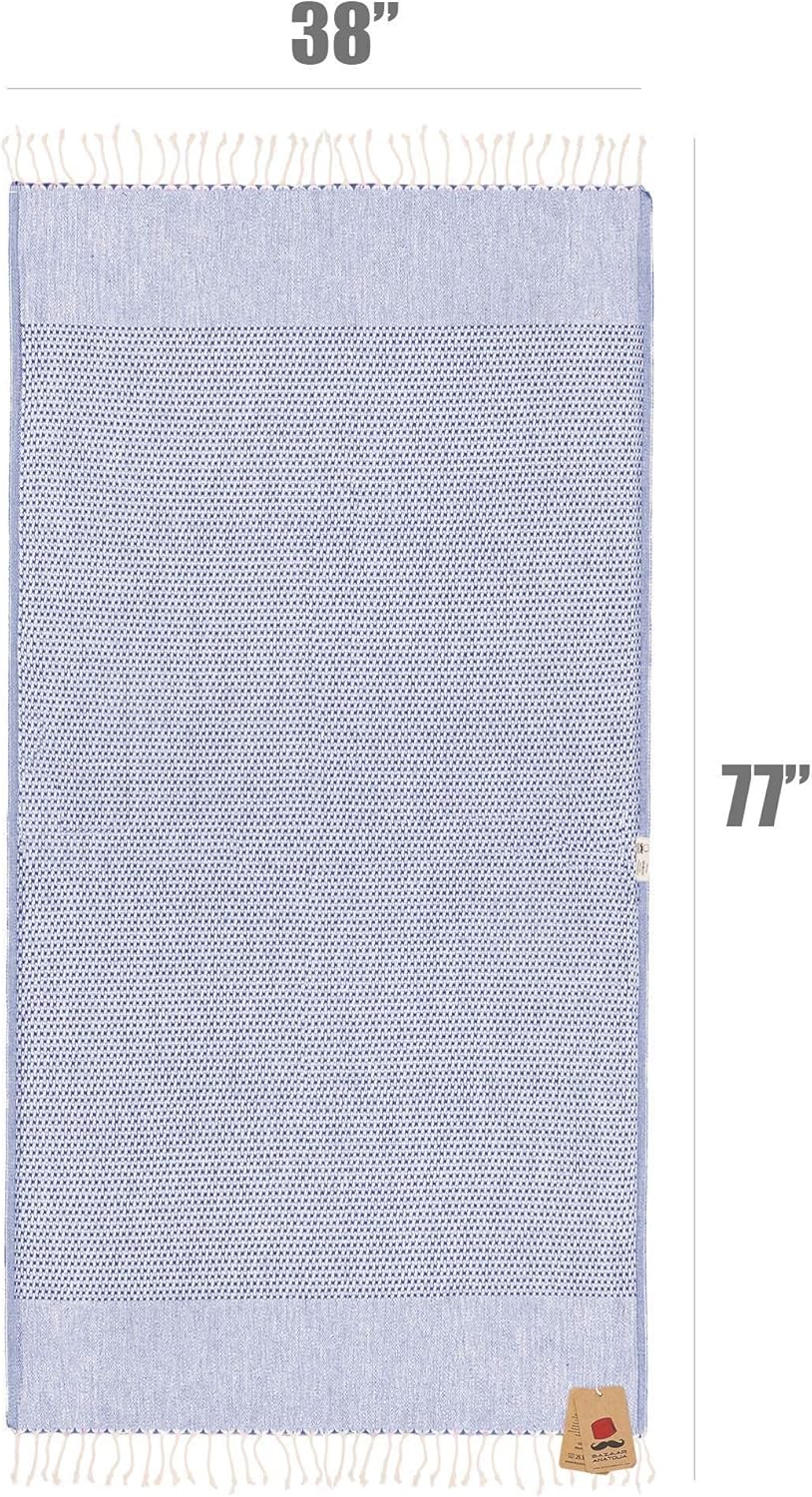 Bazaar Anatolia Acacia – Toallas turcas de 100 % algodón, toallas de playa de gran tamaño de 77 x 38 pulgadas, toallas de baño bohemias para