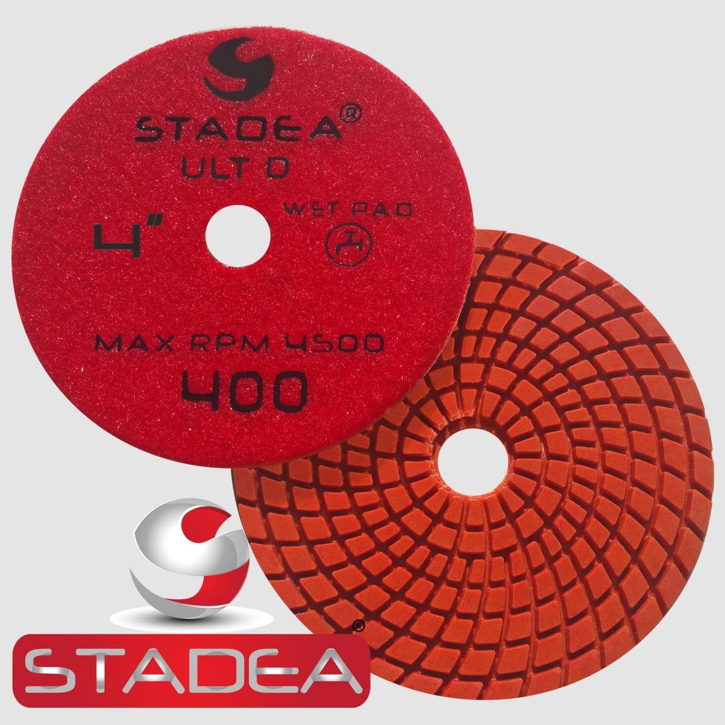 Stadea Almohadillas de pulido de granito PPW106X 4 “arena del cojín 1500 del diamante para el pulido de las piedras del cuarzo del granito