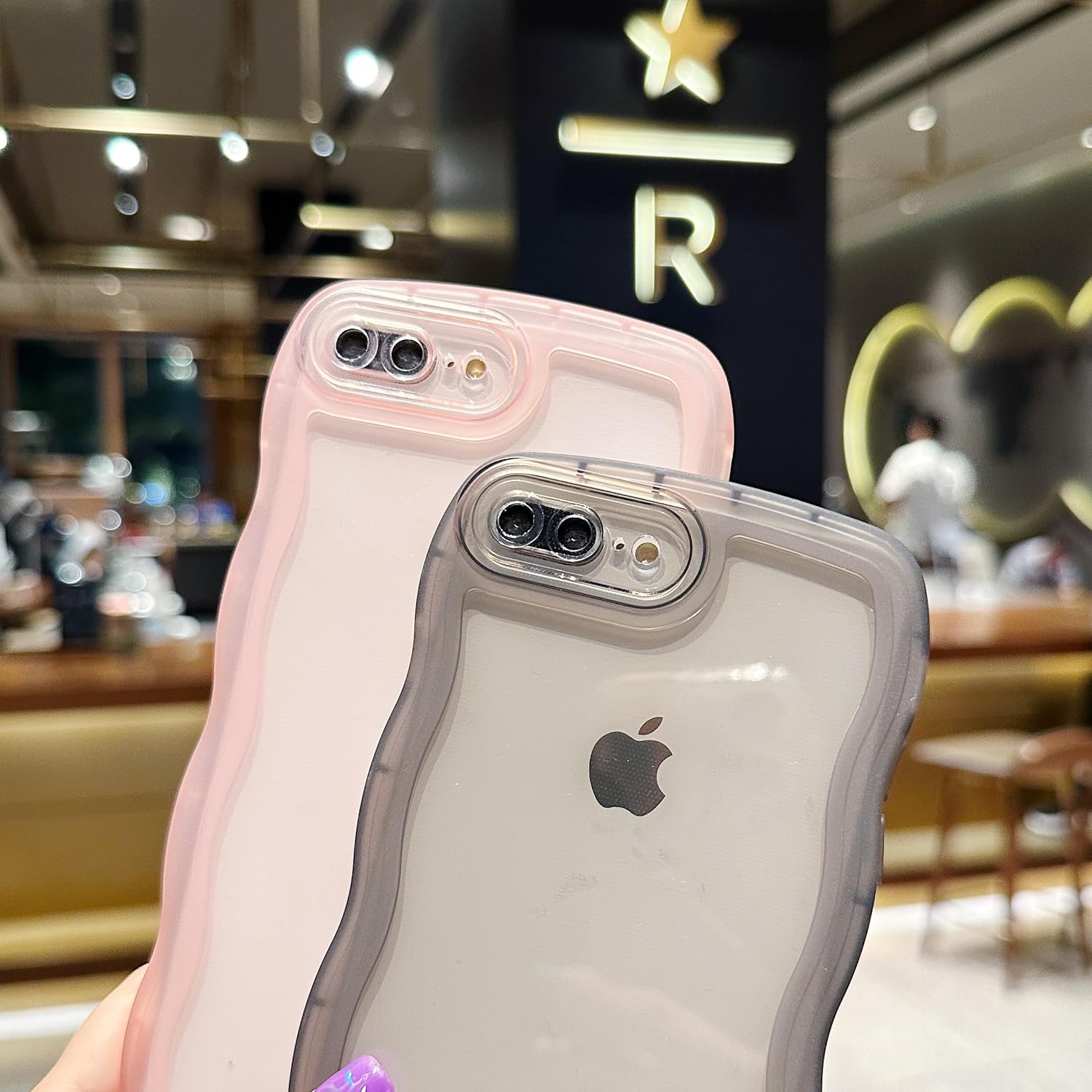 XIQI Funda compatible con iPhone 7 Plus8 Plus de 5.5 pulgadas, bonita funda protectora de silicona suave a prueba de golpes para mujeres y niñas,