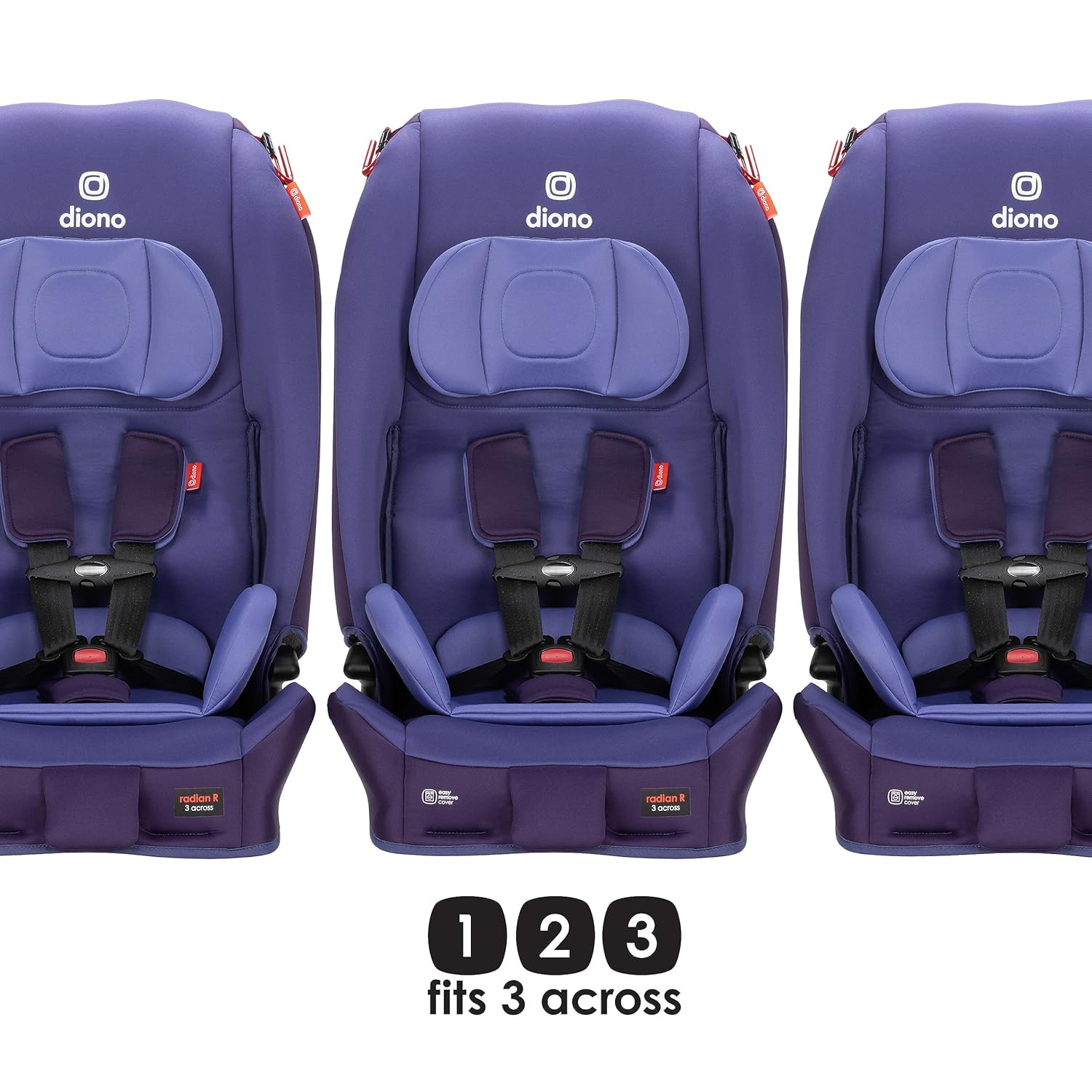 Diono Radian 3R, asiento de automóvil convertible todo en uno, orientado hacia atrás y hacia adelante, asiento de automóvil para 10 años, 1 asiento