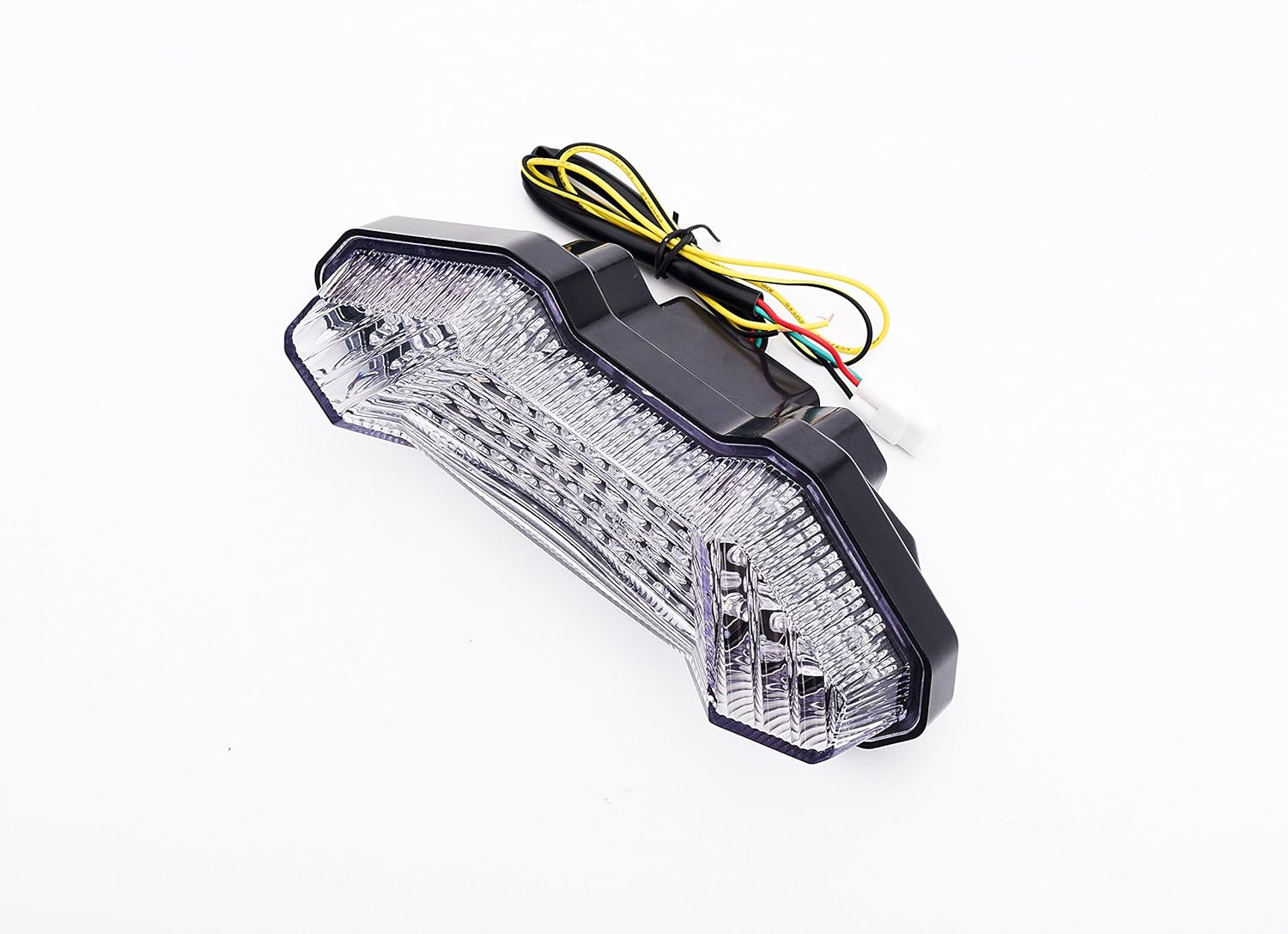TP – Luz trasera de freno LED para motocicleta, lente transparente con señal de giro integrada para Yamaha 2017-2020 FZ-10, MT-10, 2014-2016 FZ09,