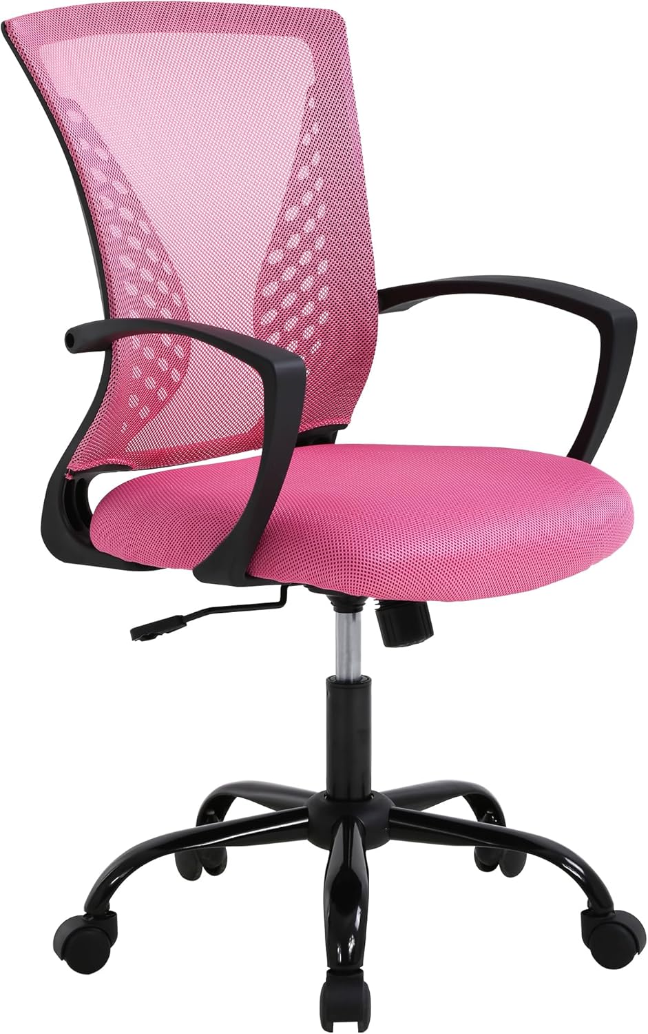 PayLessHere Silla de oficina, silla de escritorio, silla de computadora, silla ergonómica, malla ejecutiva ajustable, respaldo medio con ruedas