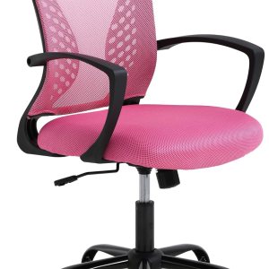 PayLessHere Silla de oficina, silla de escritorio, silla de computadora, silla ergonómica, malla ejecutiva ajustable, respaldo medio con ruedas PayLessHere Silla de oficina, silla de escritorio, silla de computadora, silla ergonómica, malla ejecutiva ajustable, respaldo medio con ruedas