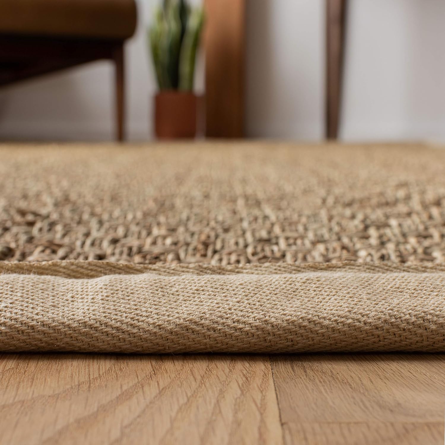 Safavieh NF114A Natural Fiber Collection – Alfombra de fibras naturales de patrón trenzado, varios colores (5 x 8 pies), Fibras naturales, natural,