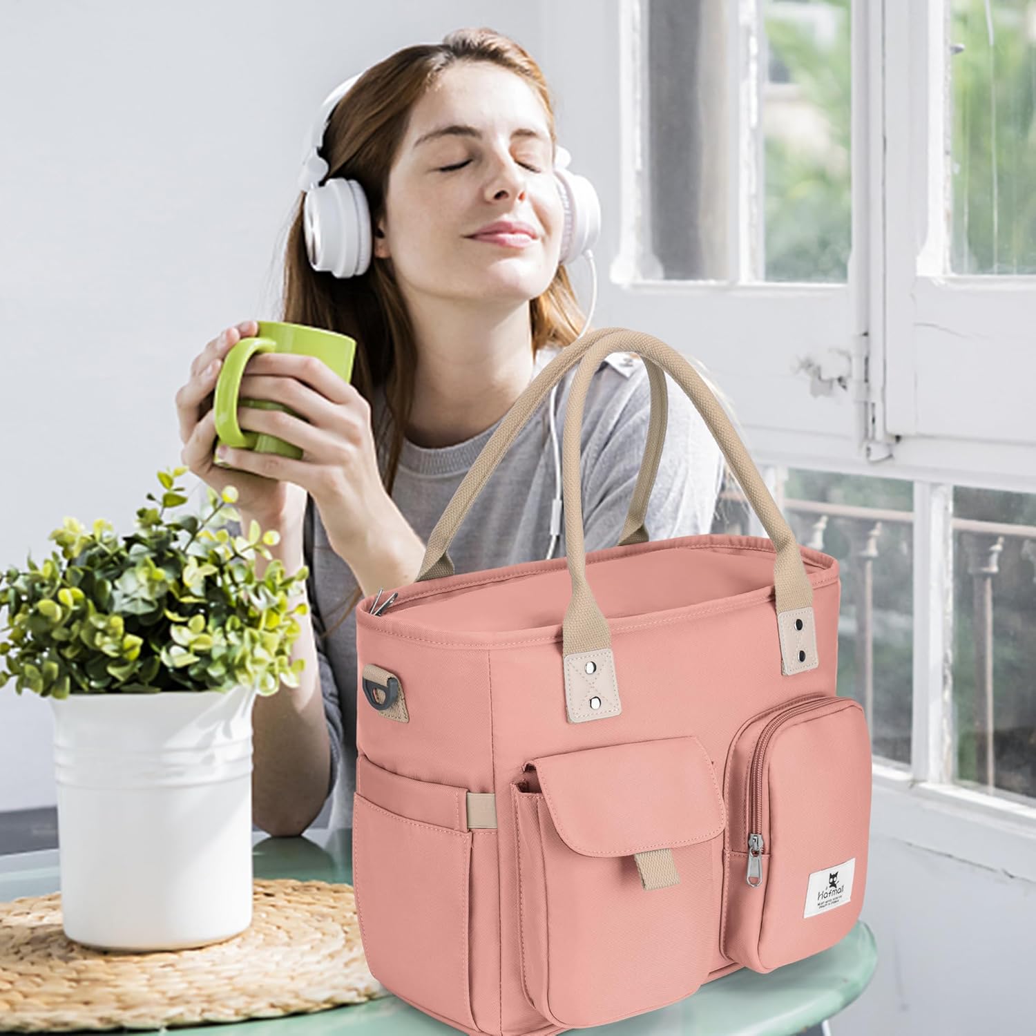 Hafmall Loncheras para mujer, loncheras para mujeres, lonchera con aislamiento térmico para adultos, 4.5 galones