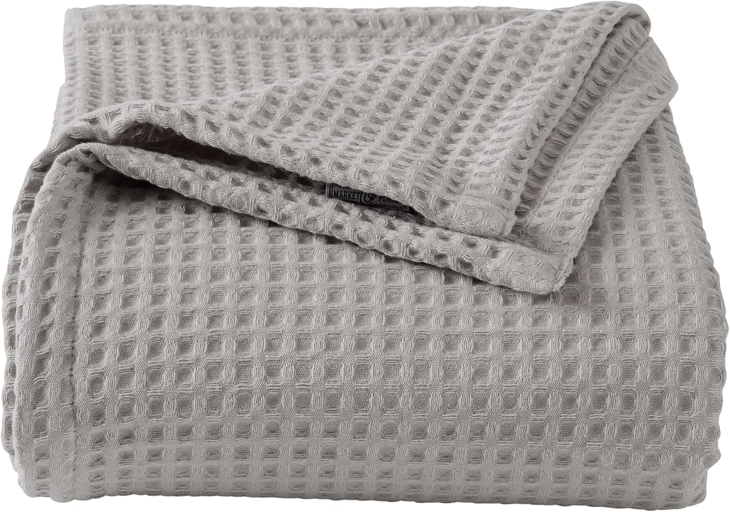 Manta de cama 100% algodón con tejido de gofre, suave, transpirable y ligera para todas las estaciones, perfecta para usar en capas, colección