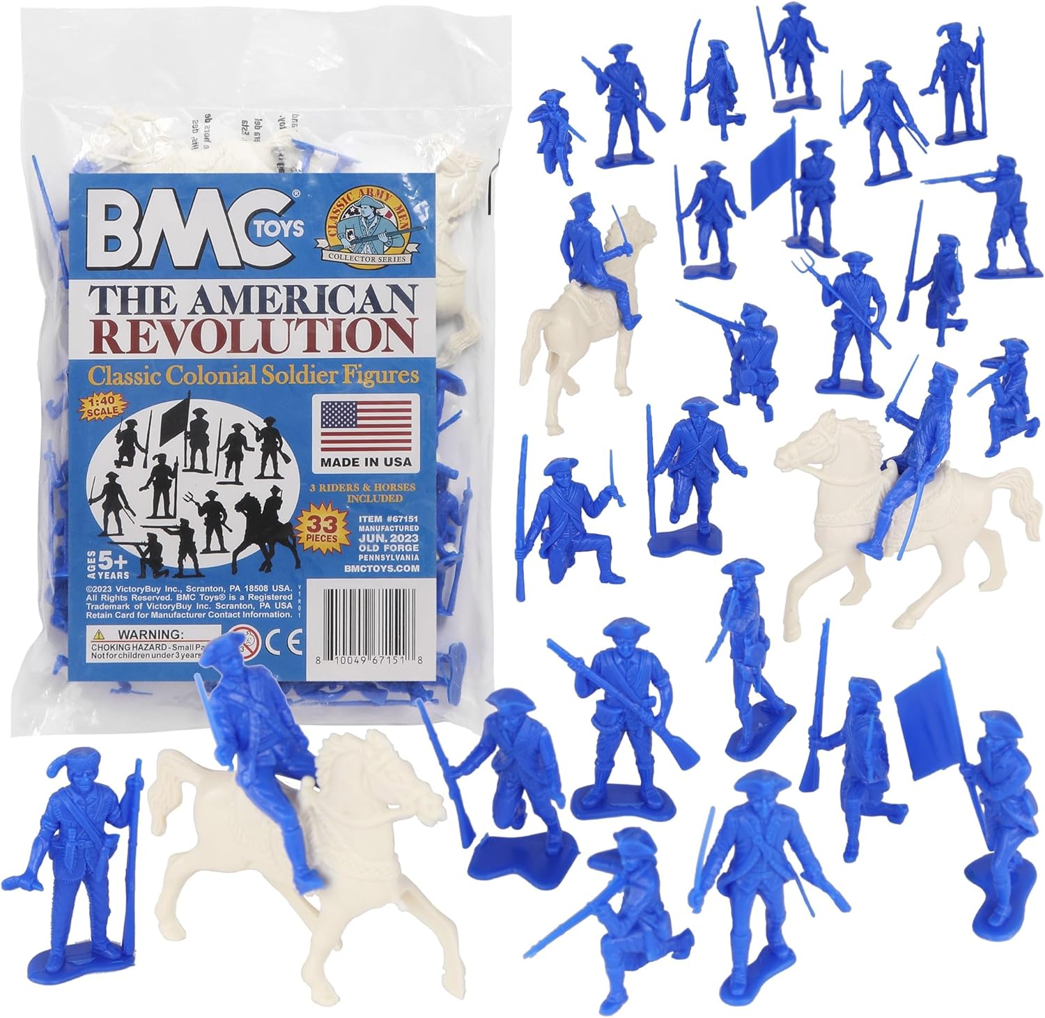 BMC Classic MPC Revolutionary War Colonial Soldiers – Figuras de plástico para hombres del ejército
