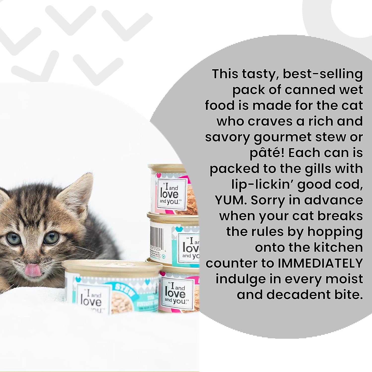 Alimento enlatado I and love and you, Naked Essentials, alimento húmedo para gatos, sin granos, Variedad de sabores