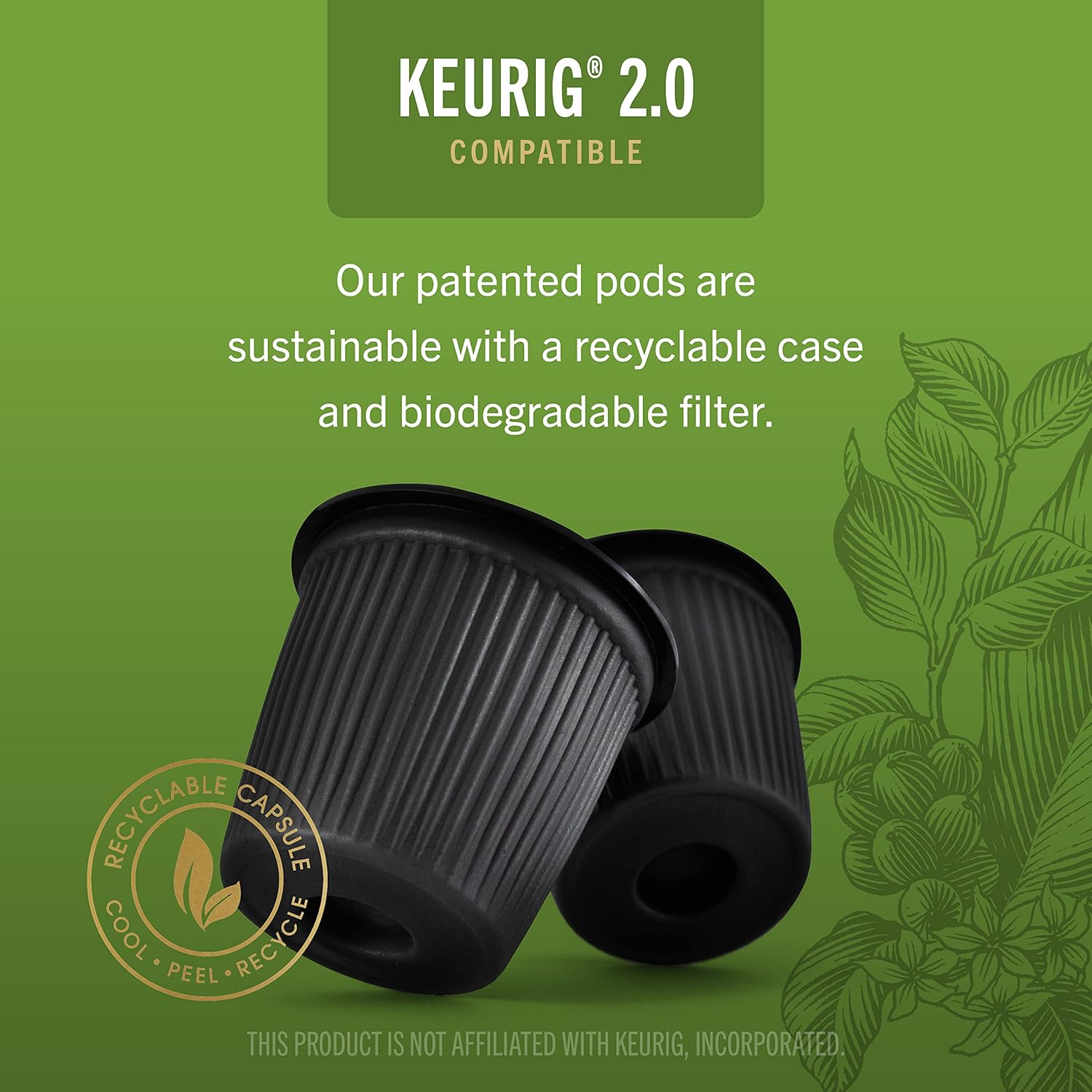 Barrie House Descafeinado Cápsulas de café descafeinado de una sola porción, paquete de 96  Compatible con cafeteras Keurig K Cup  Sabor crujiente,