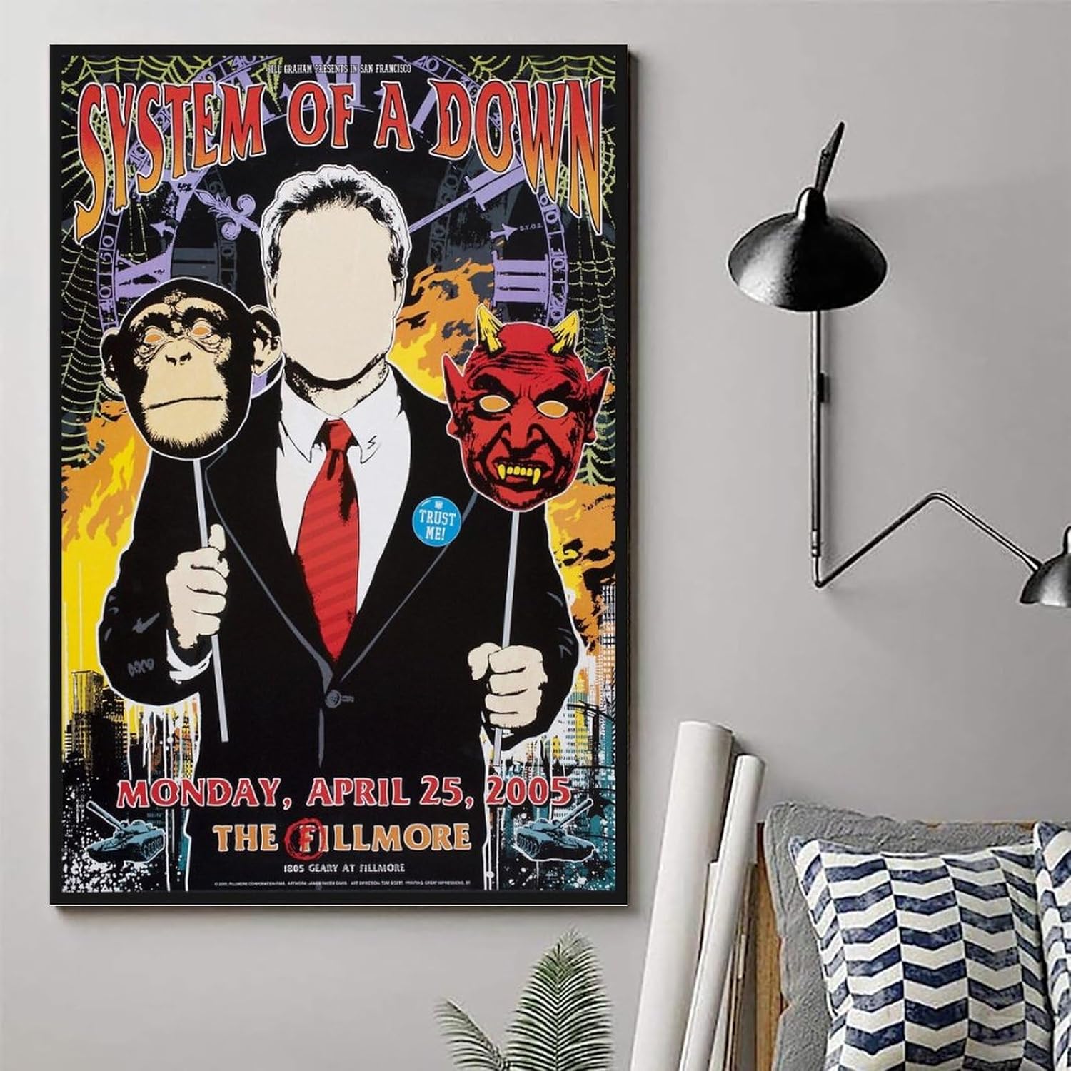 Huici System of A Down – Póster de concierto para habitación, póster estético, pintura decorativa, lienzo, arte de pared, póster de sala de estar,