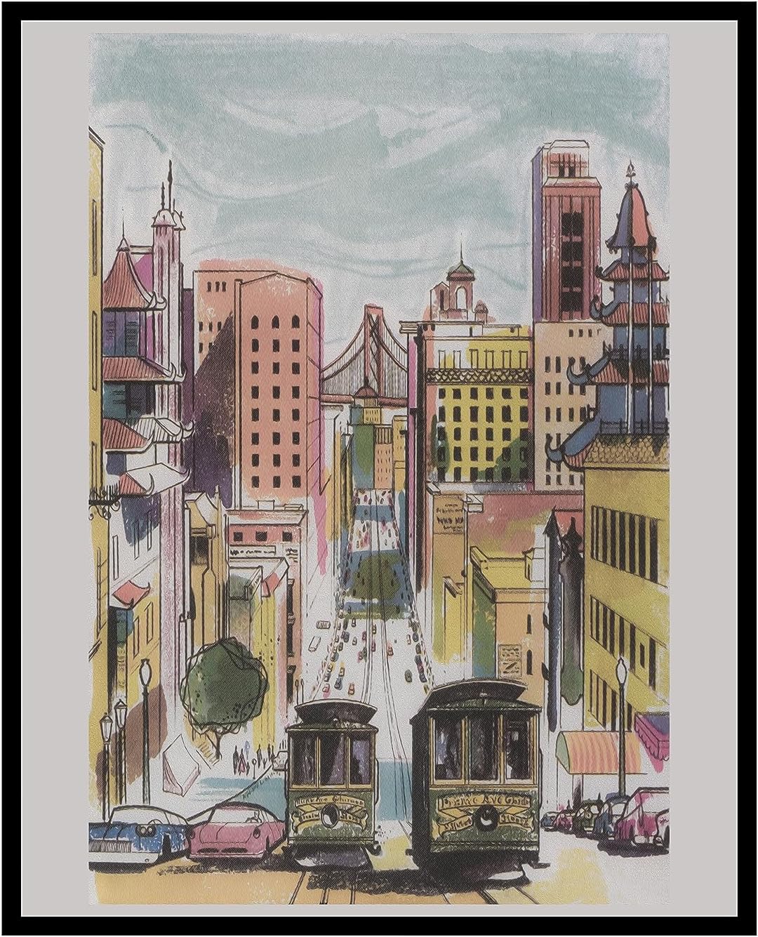 Poster Master Póster de viaje vintage, impresión de San Francisco, arte de California, arte de teleférico, regalo ideal para él, ella, amante de los